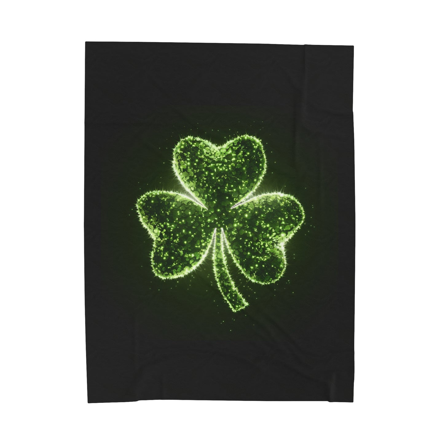 Plush Blanket with Shamrock Design