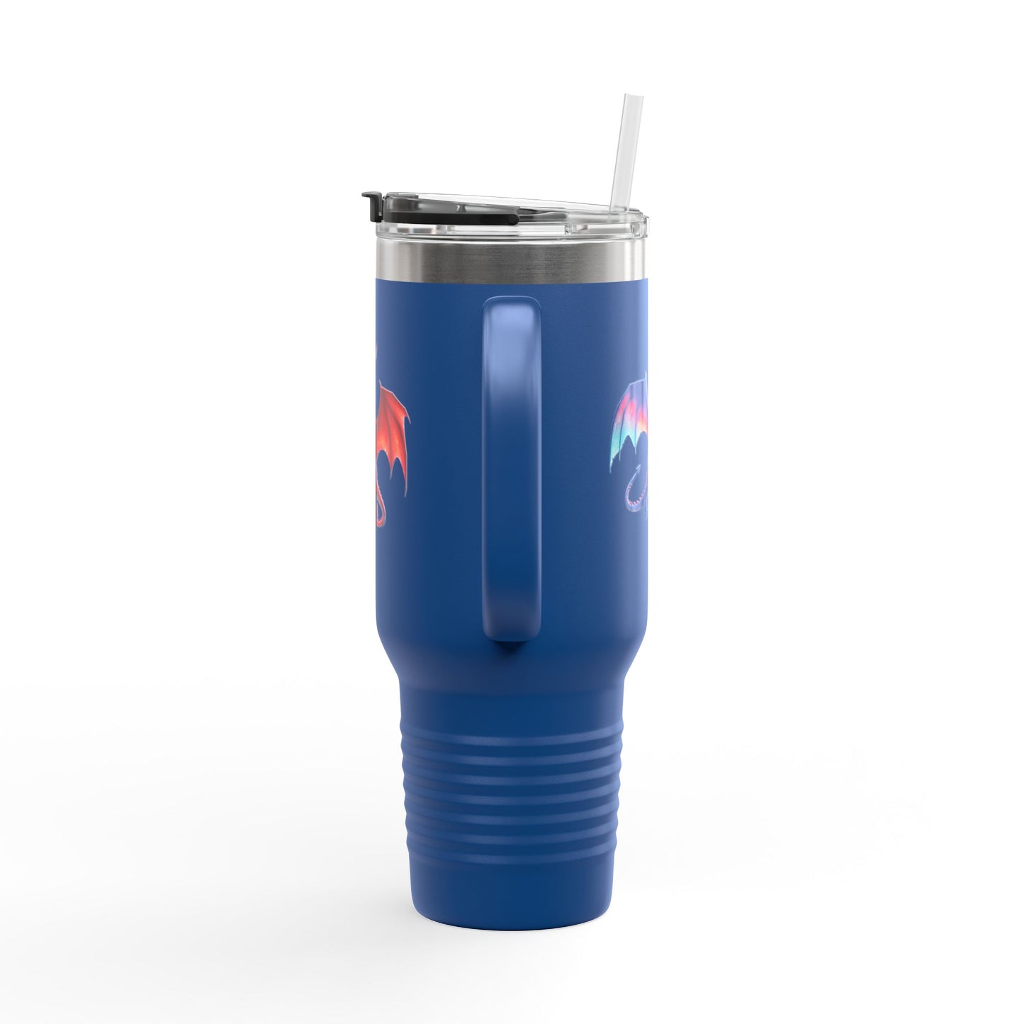 Dragon Travel Mug with Straw | Fantasy Coffee Tumbler | DnD Gift for Gamers & Magic Fans | Mythical Creature Cup | 40oz Mug