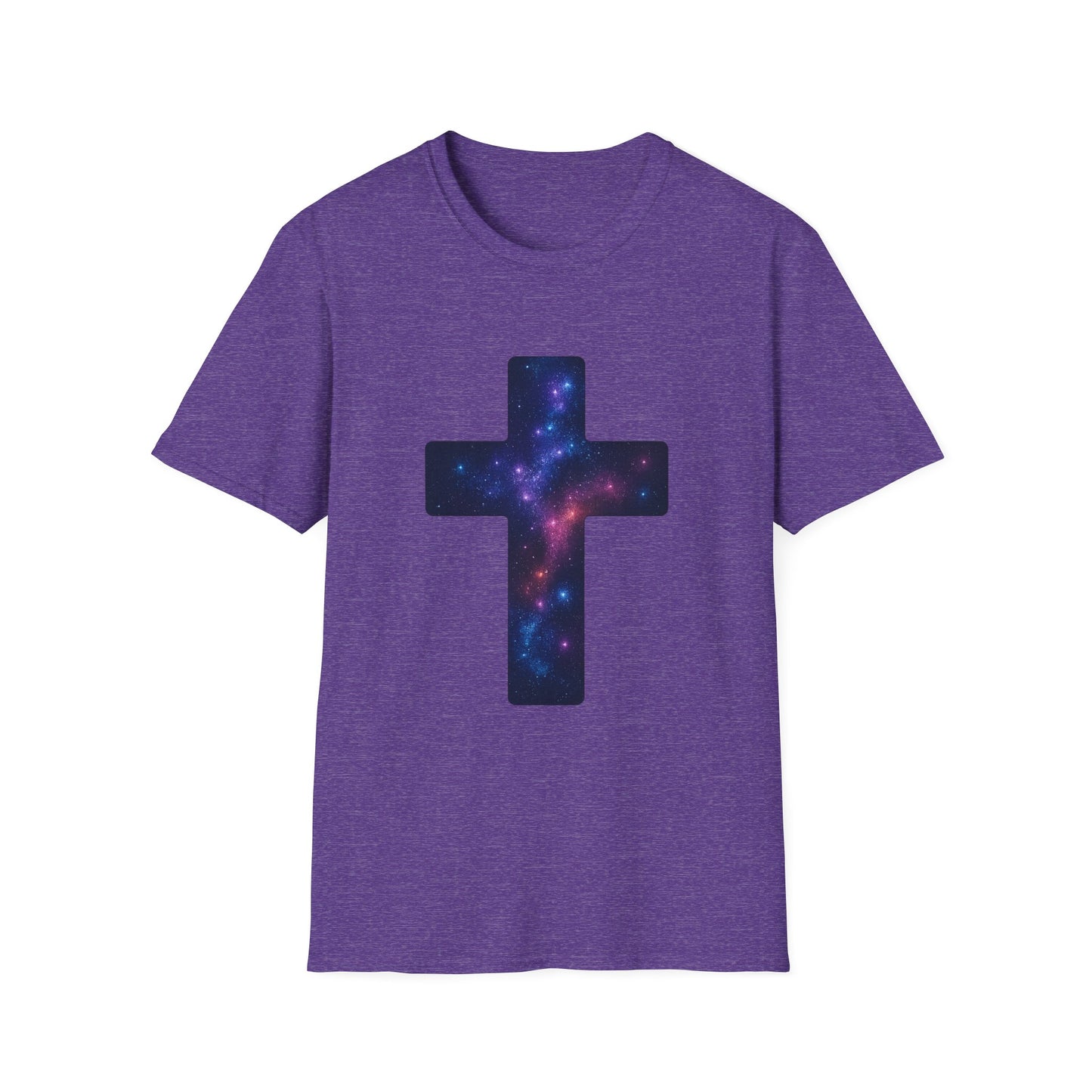 Galaxy Cross Graphic Tee | Celestial Christian Shirt, Spiritual Universe Cross T-Shirt, Faith & Astronomy Gift for Women & Men, Space Aesthetic