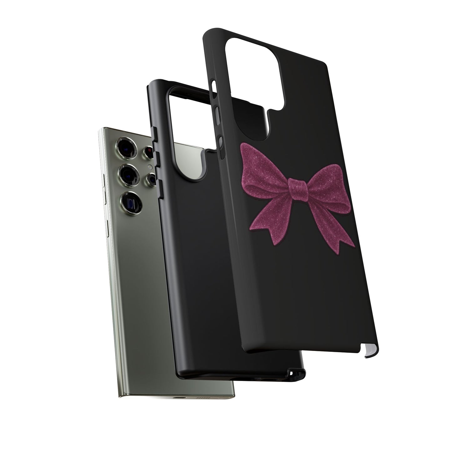 Pink Glitter Bow Samsung Case ā Coquette Aesthetic Phone Cover ā Girly Glossy Galaxy Case ā Cute Soft Girl Tech Accessory ā Kawaii Gift Idea