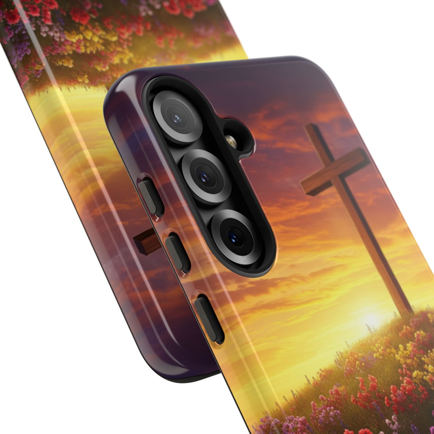Samsung Phone Case Cross on a Hill Painting Christian Phone Case Cross Samsung Case