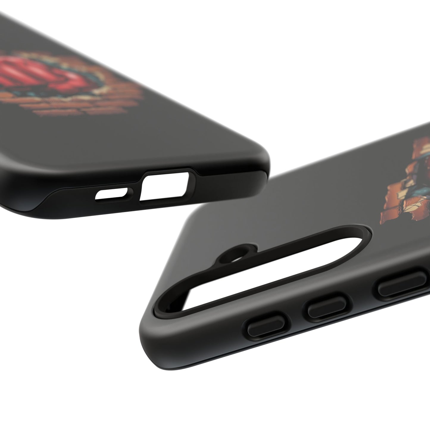 Samsung Galaxy Tough Case - Red Fist Smashing Design