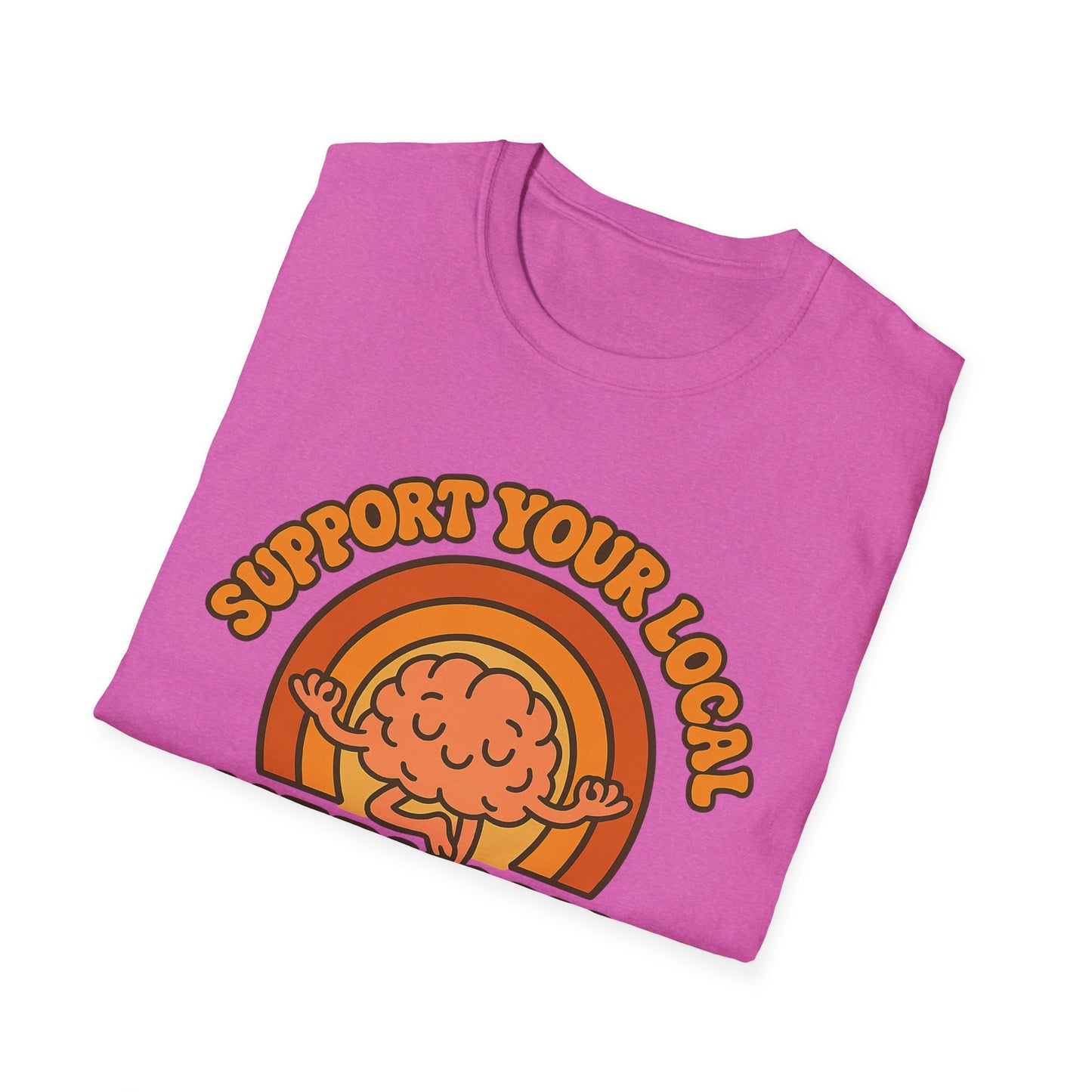 Support Your Local Nervous System T-Shirt | Funny Brain Tee, Neurodiversity Gift, Mental Health Humor Shirt, Science Geek Retro Tee