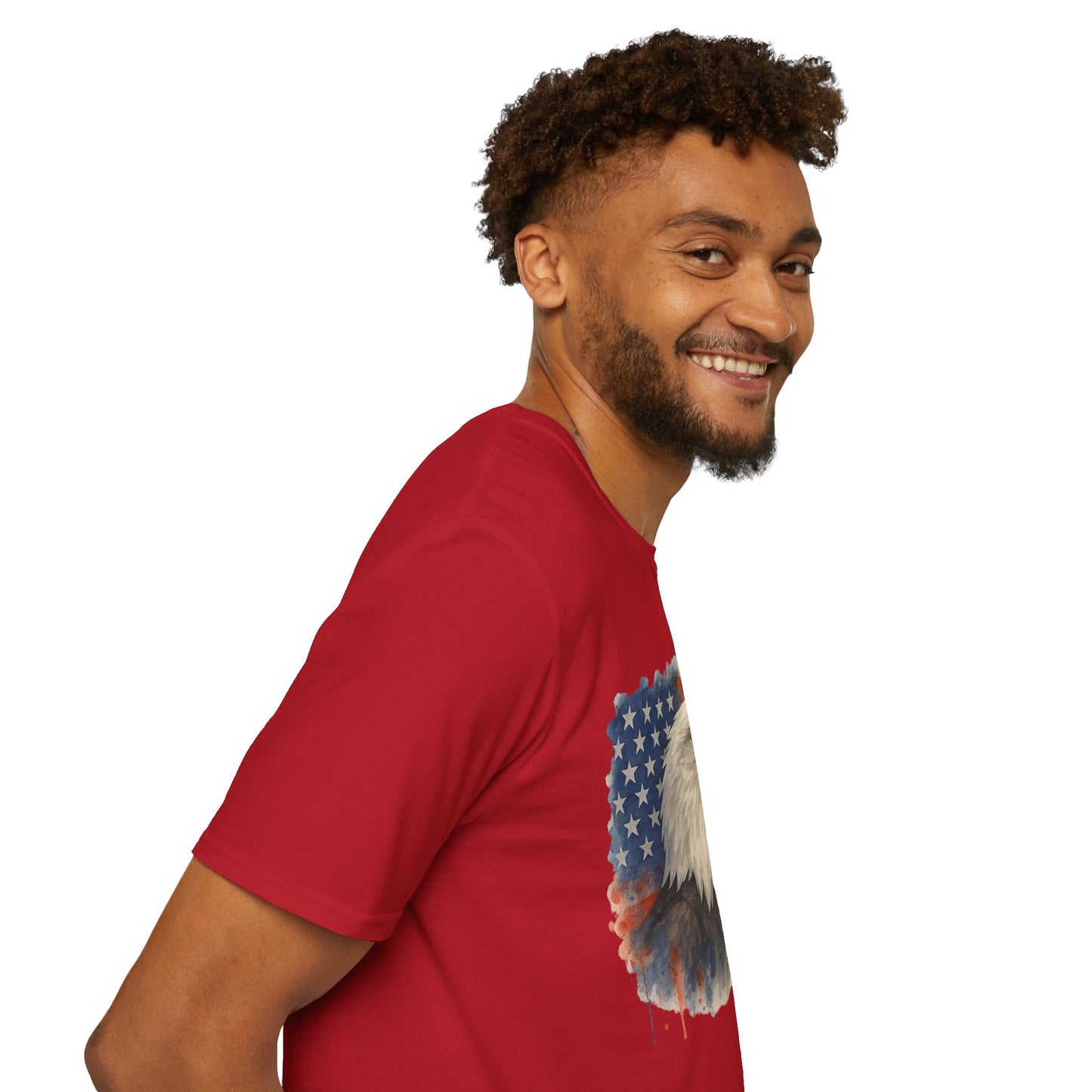 American Eagle & Flag T‑Shirt | Patriotic Graphic Tee | Bald Eagle USA Shirt | 4th of July Tee | Independence Day Apparel