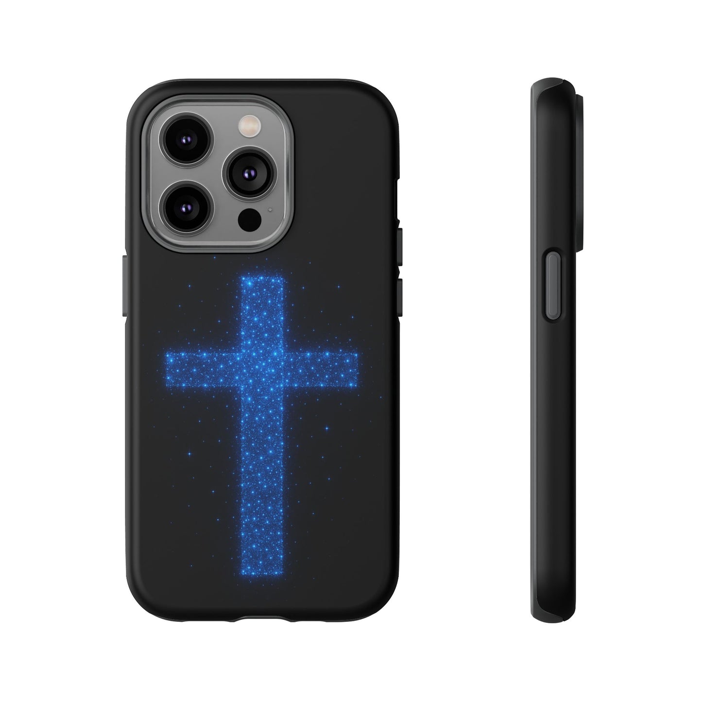 iPhone Case - Bioluminescent Cross Design Christian Phone Case Spiritual iPhone Case Gift for Believers