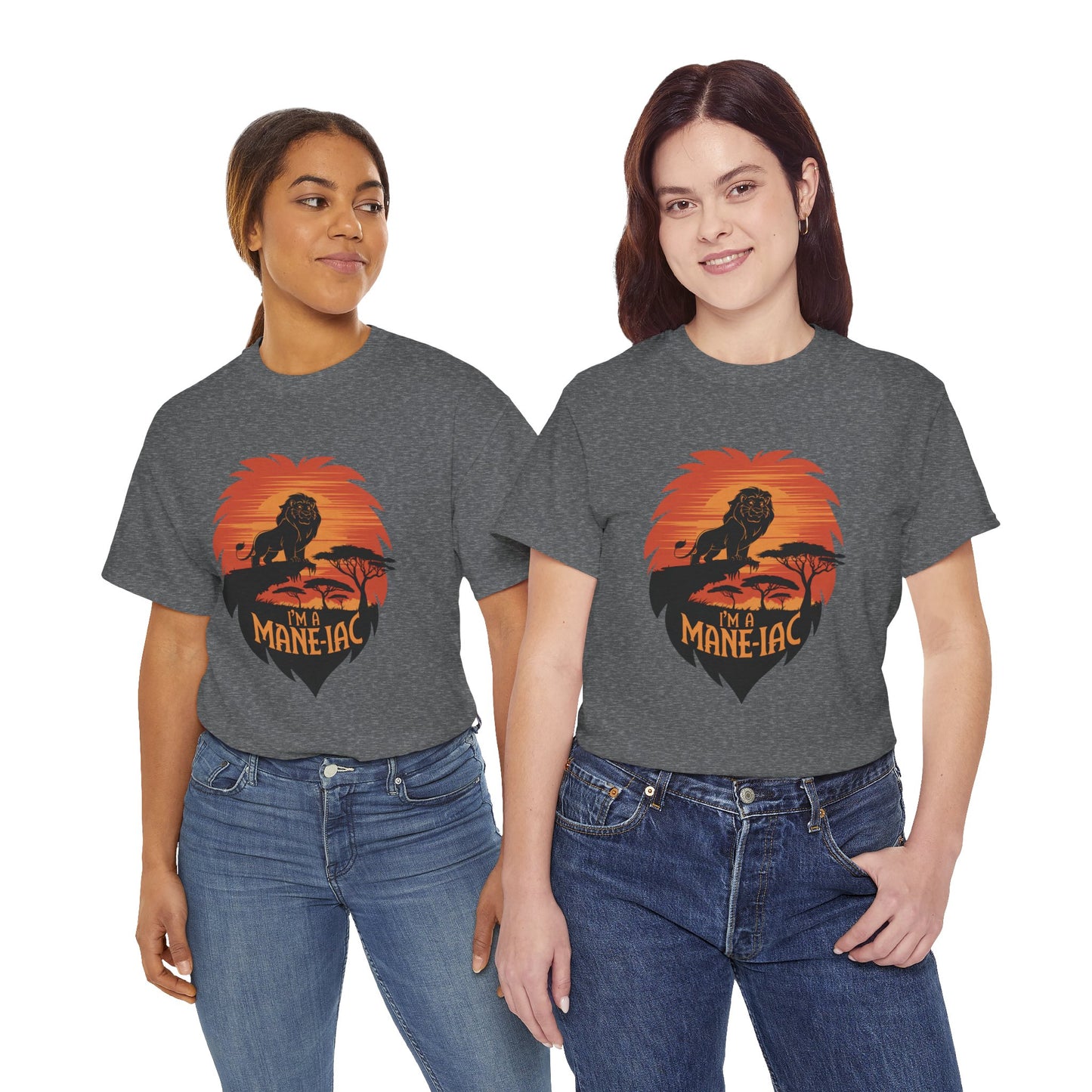 I’m a Mane-iac Lion Classic Fit Tee – Clean Stylized Animal Art, Funny Mane Pun, Everyday Quiet Luxury, Perfect for Smart Casual Looks