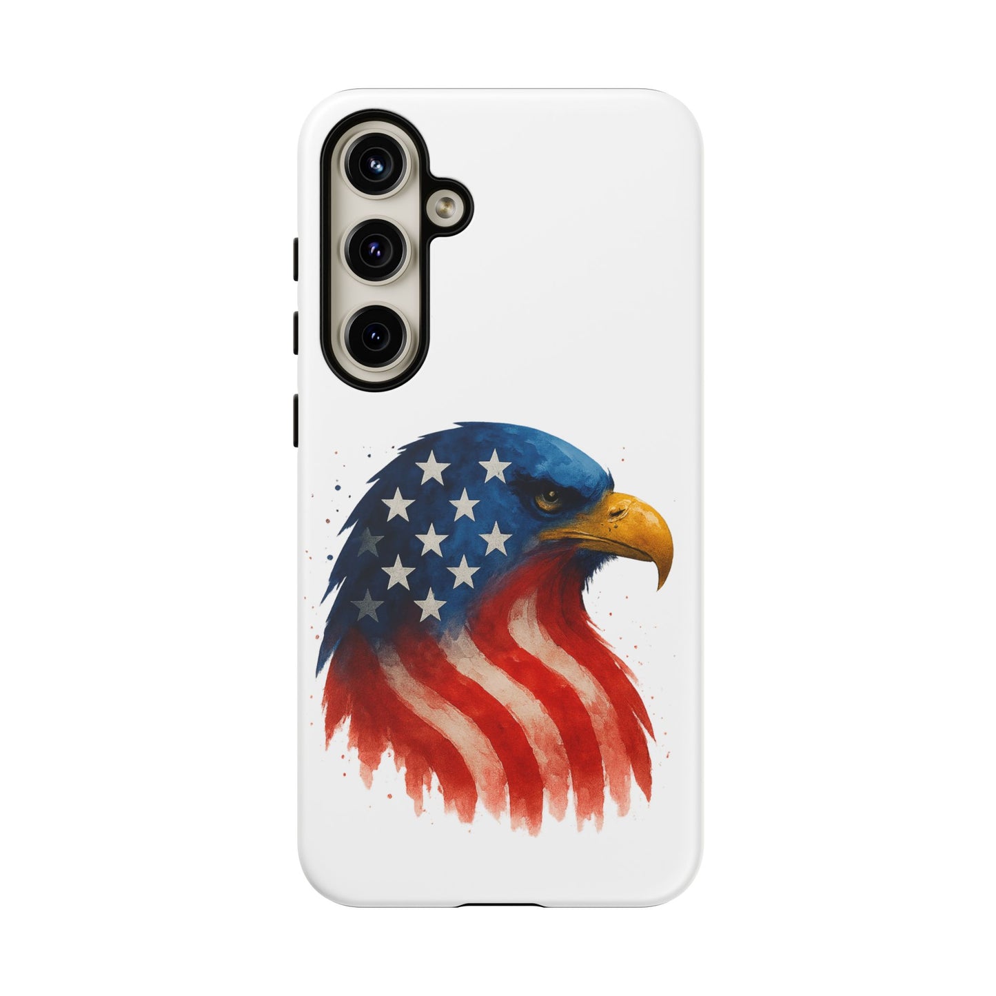 Patriotic Eagle Samsung Case - USA Flag Rugged Tough Cover, Dual-Layer Protection, Veteran and 4th of July Gift Galaxy Series