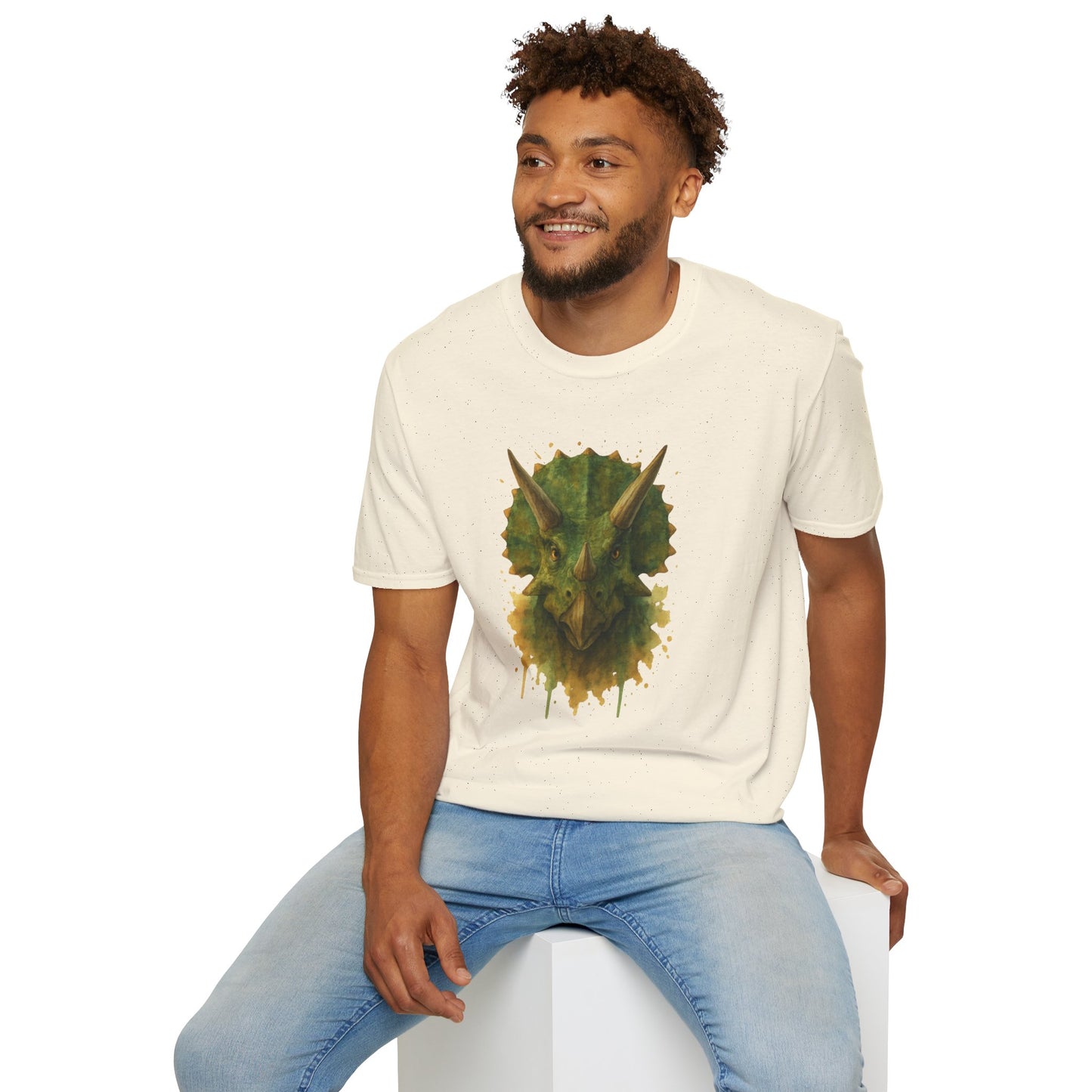 Watercolor Triceratops Dinosaur Shirt | Prehistoric Dino Tee for Women Men and Kids | Unique Gift, Nature Lover T-Shirt