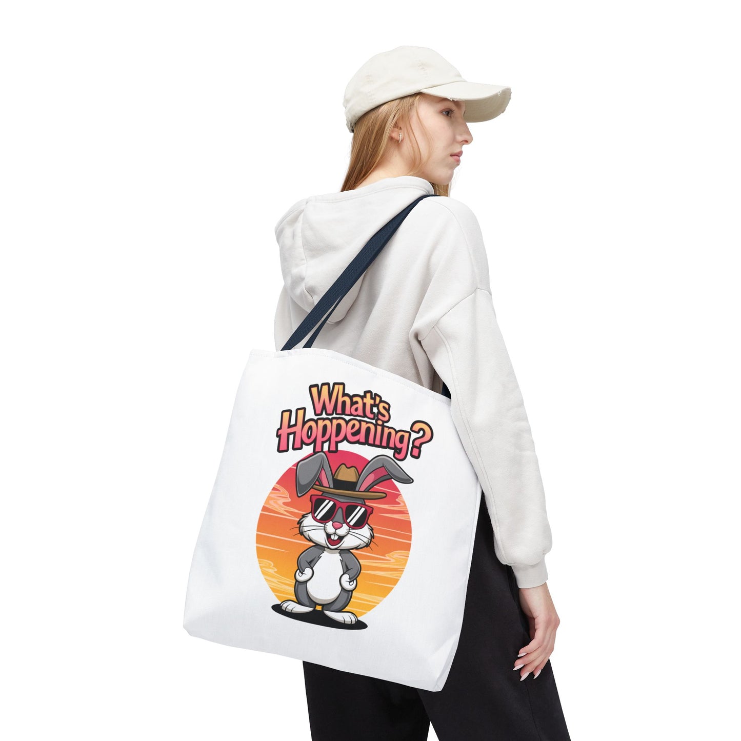 Bunny Tote Bag - 'What's Hoppening'