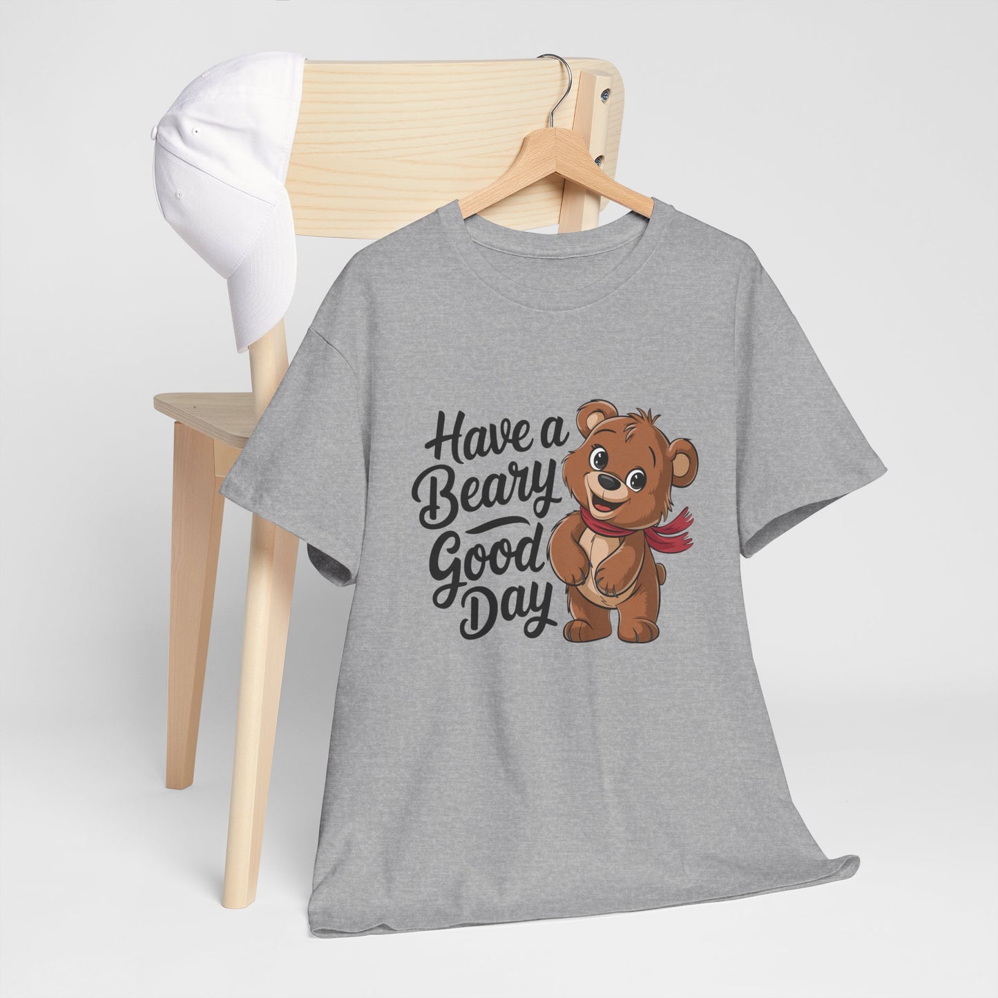Have a Beary Good Day T-Shirt – Cute Bear Graphic Tee, Punny Animal Shirt, Funny Animal Lover Gift, Happy Positive Vibes Graphic T-Shirt