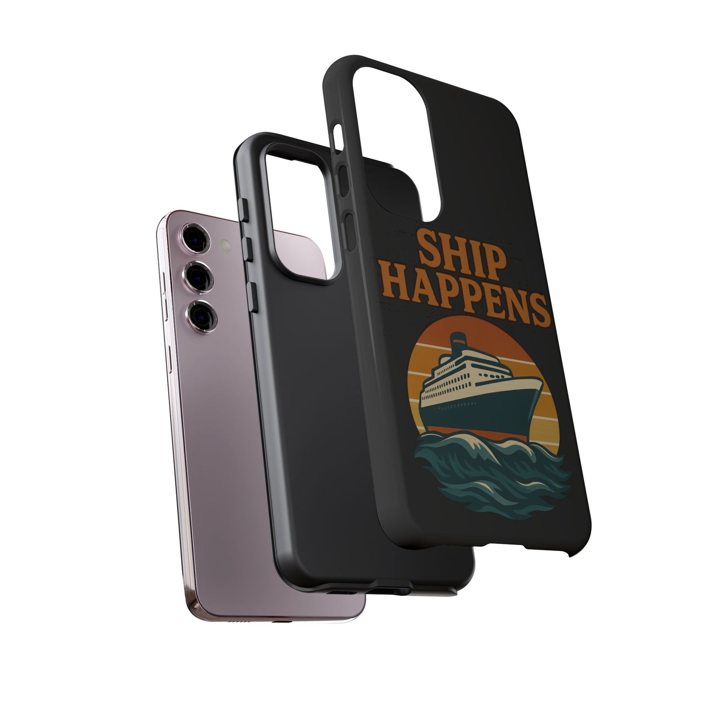 Samsung Case - Ship Happens Sunset Cruise Ship Nautical Phone Case Travel Accessory Gift for Travel Lovers Cruise Case