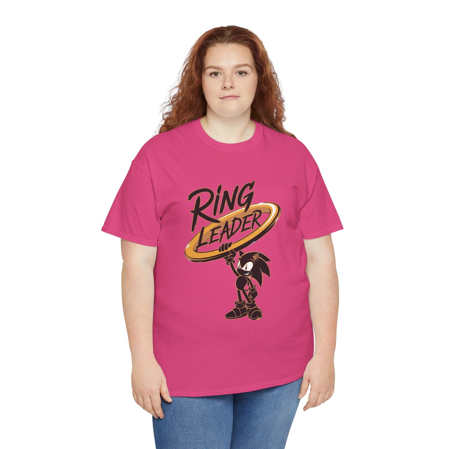 Ring Leader Video Game Shirt – Fast Speed Hero Holding Gold Ring – Retro Gamer Graphic Tee for Arcade, Anime, and Gaming Fans