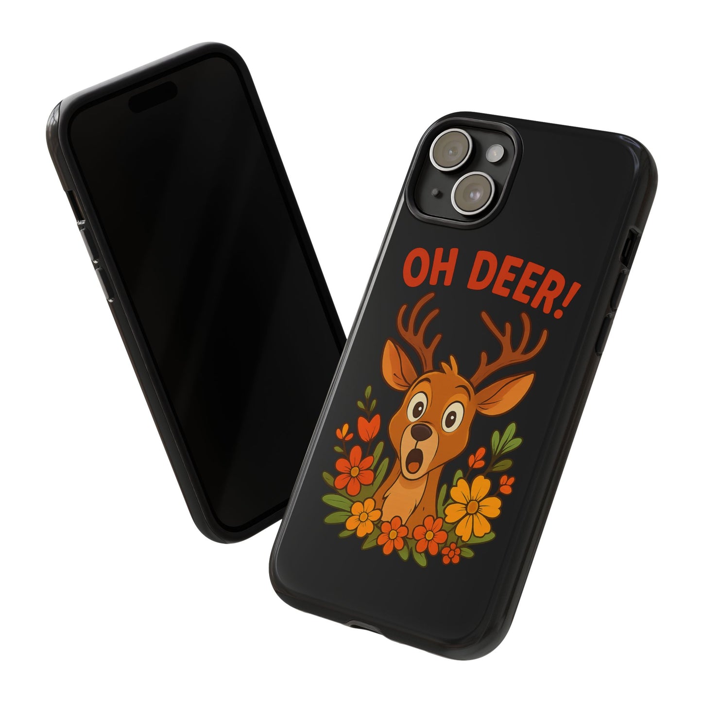 iPhone Case - Startled Deer 'Oh Deer' Nature Lover Phone Case Funny iPhone Accessory