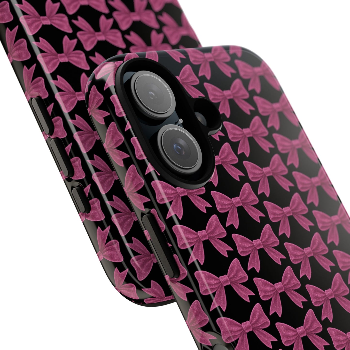 Pink Bow iPhone Case Coquette Aesthetic Phone Cover Glossy Y2K Girly Case Soft Girl Tech Accessory Cute iPhone Gift for Her