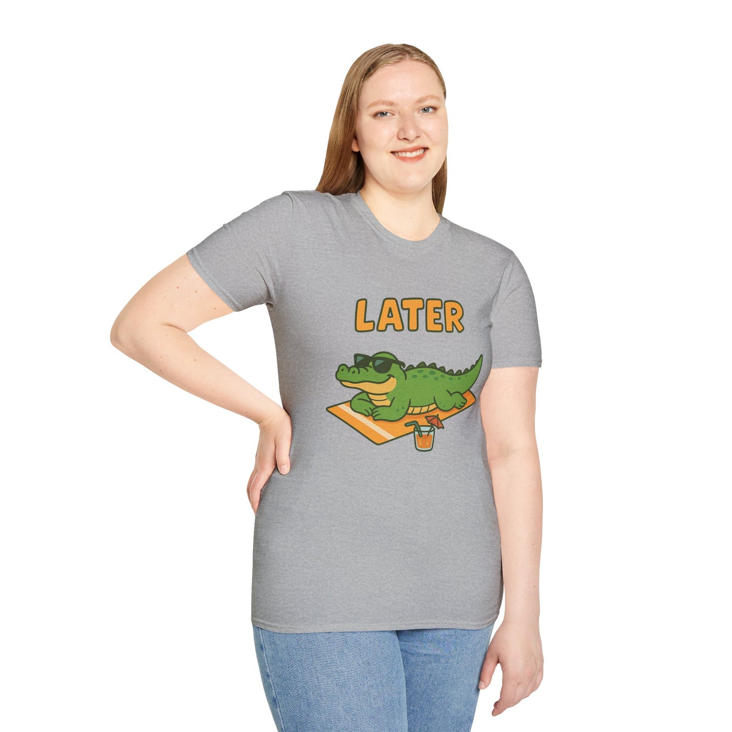 Later Gator Graphic Tee - Funny Alligator T-Shirt | Funny Summer Shirt | Trendy Animal Tee | Cute Gator Gift | Y2K Retro Humor Tee