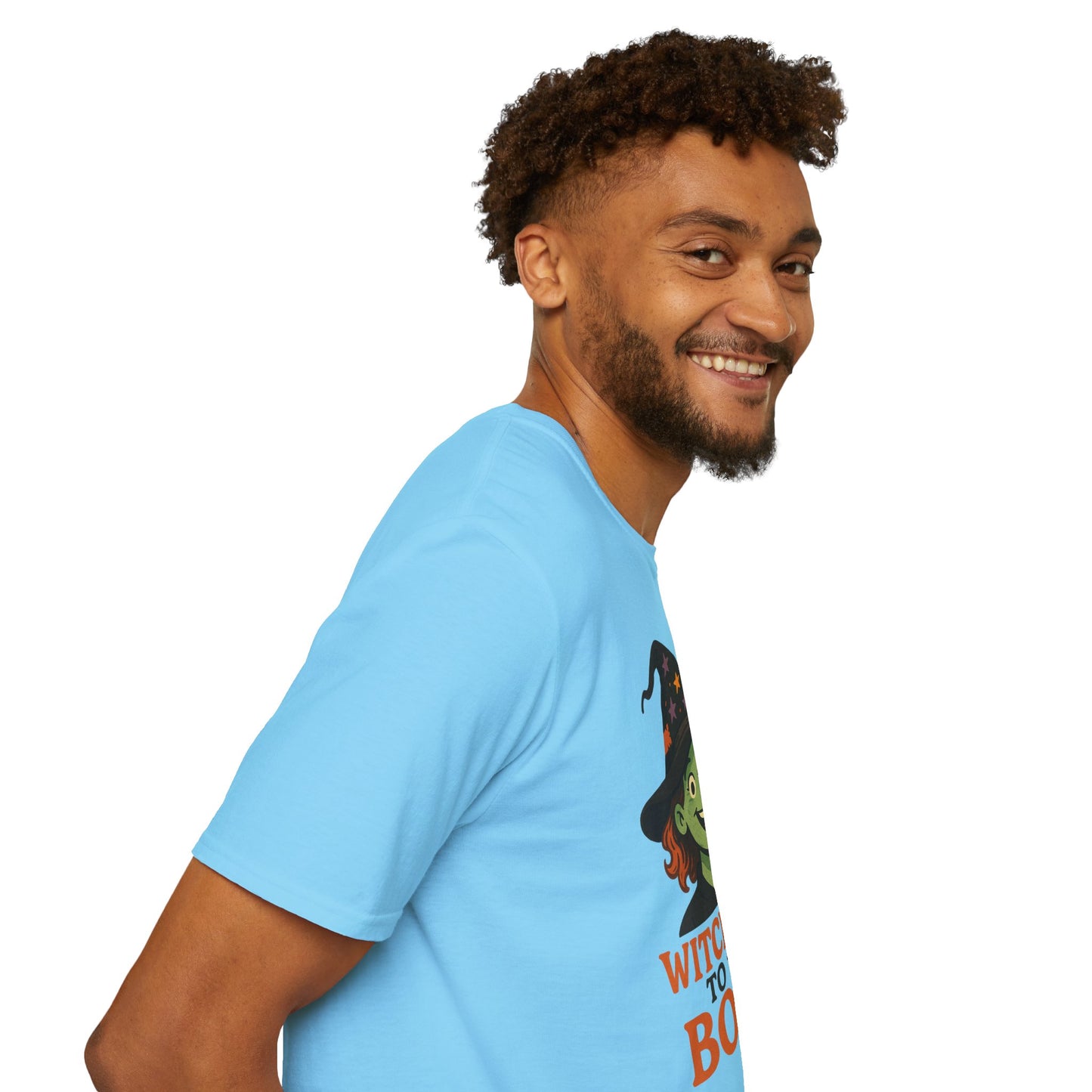 Witch Way to the Boos Halloween Shirt | Cute Witch and Ghost T-Shirt | Spooky Season Graphic Tee | Funny Halloween Costume Top