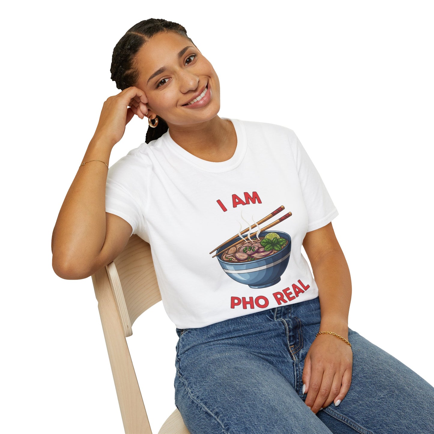 I Am Pho Real T-Shirt | Funny Pho Bowl Shirt | Foodie Pun Tee | Ramen Alternative Gift | Cute Asian Noodle Humor Tee | Gift for Food Lovers