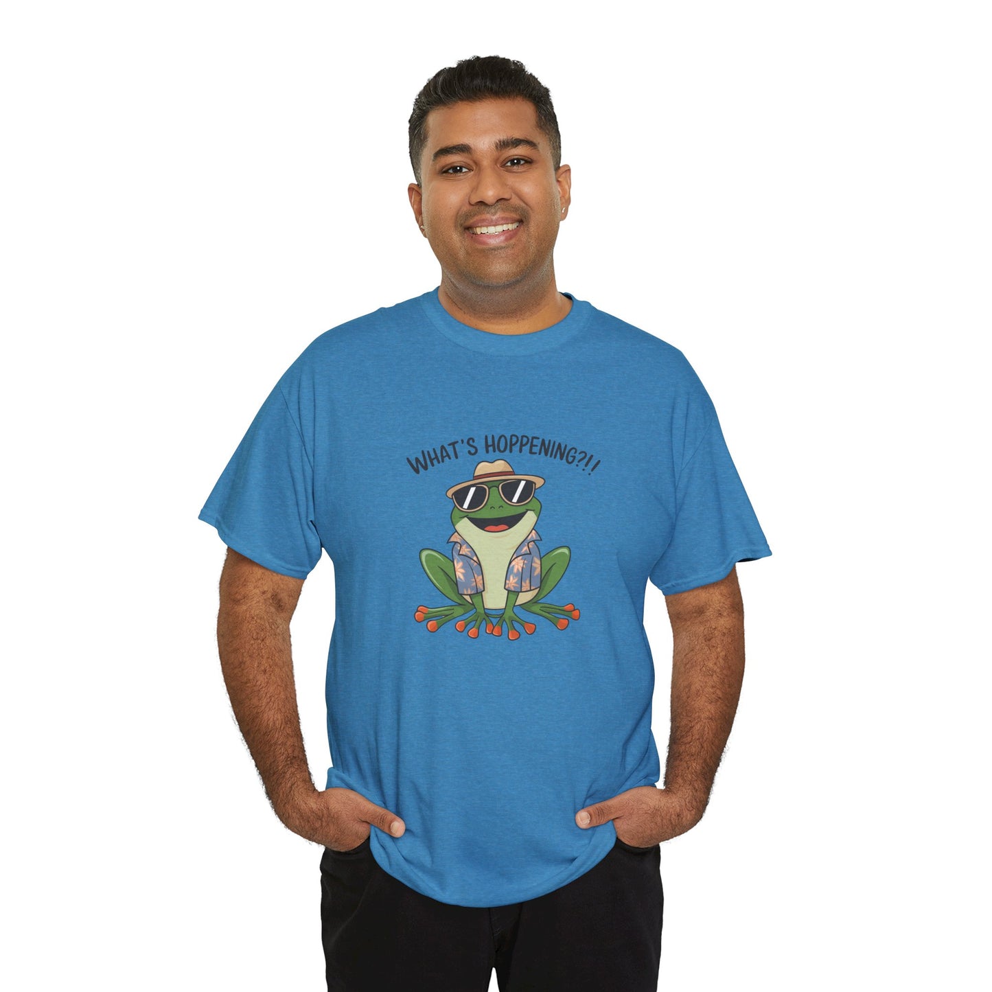 Funny Frog Shirt | What’s Hoppening T-Shirt | Cool Frog Graphic Tee | Amphibian Dad Joke Shirt | Cottagecore Animal Lover Gift
