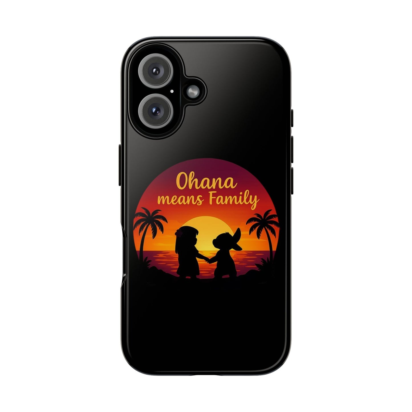 Ohana Means Family iPhone Case ā Lilo and Stitch-Inspired Cover ā Cute Tropical Gift ā Protective iPhone Case