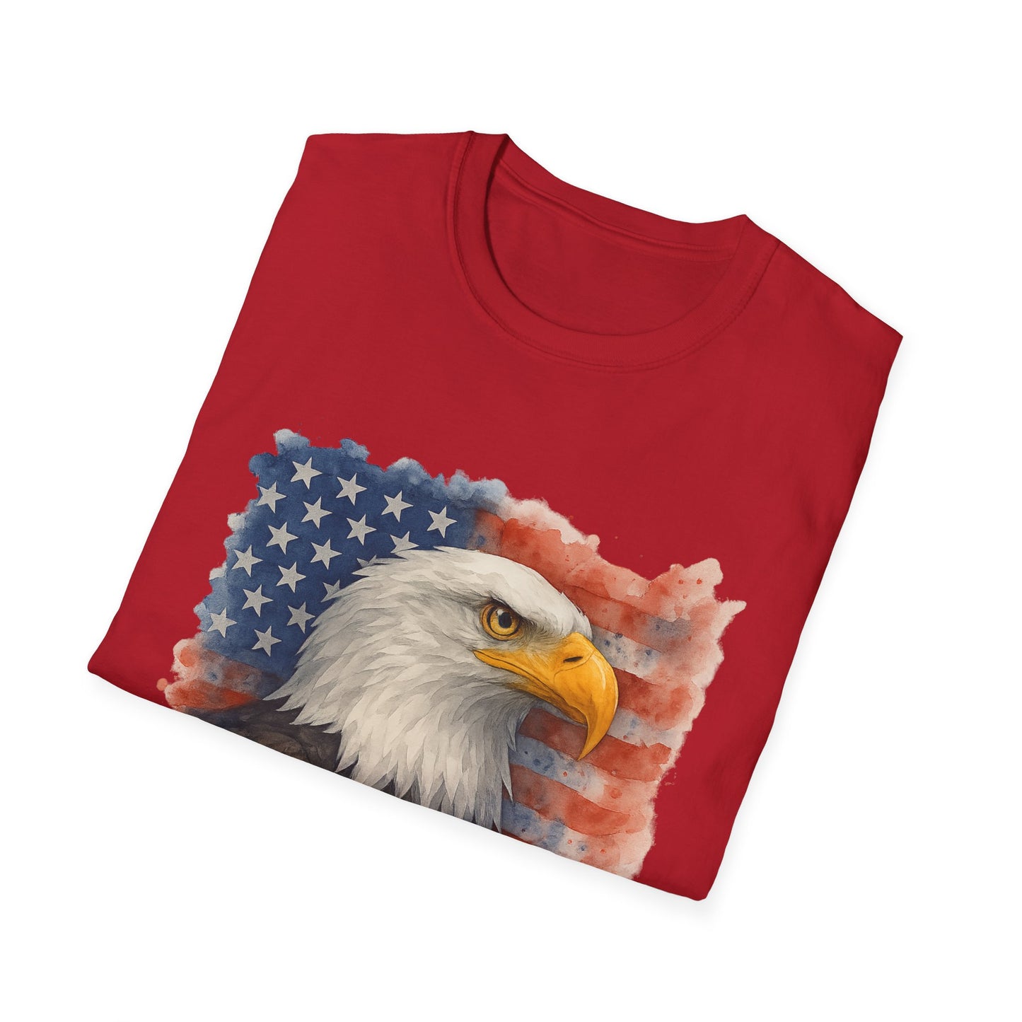 American Eagle & Flag T‑Shirt | Patriotic Graphic Tee | Bald Eagle USA Shirt | 4th of July Tee | Independence Day Apparel