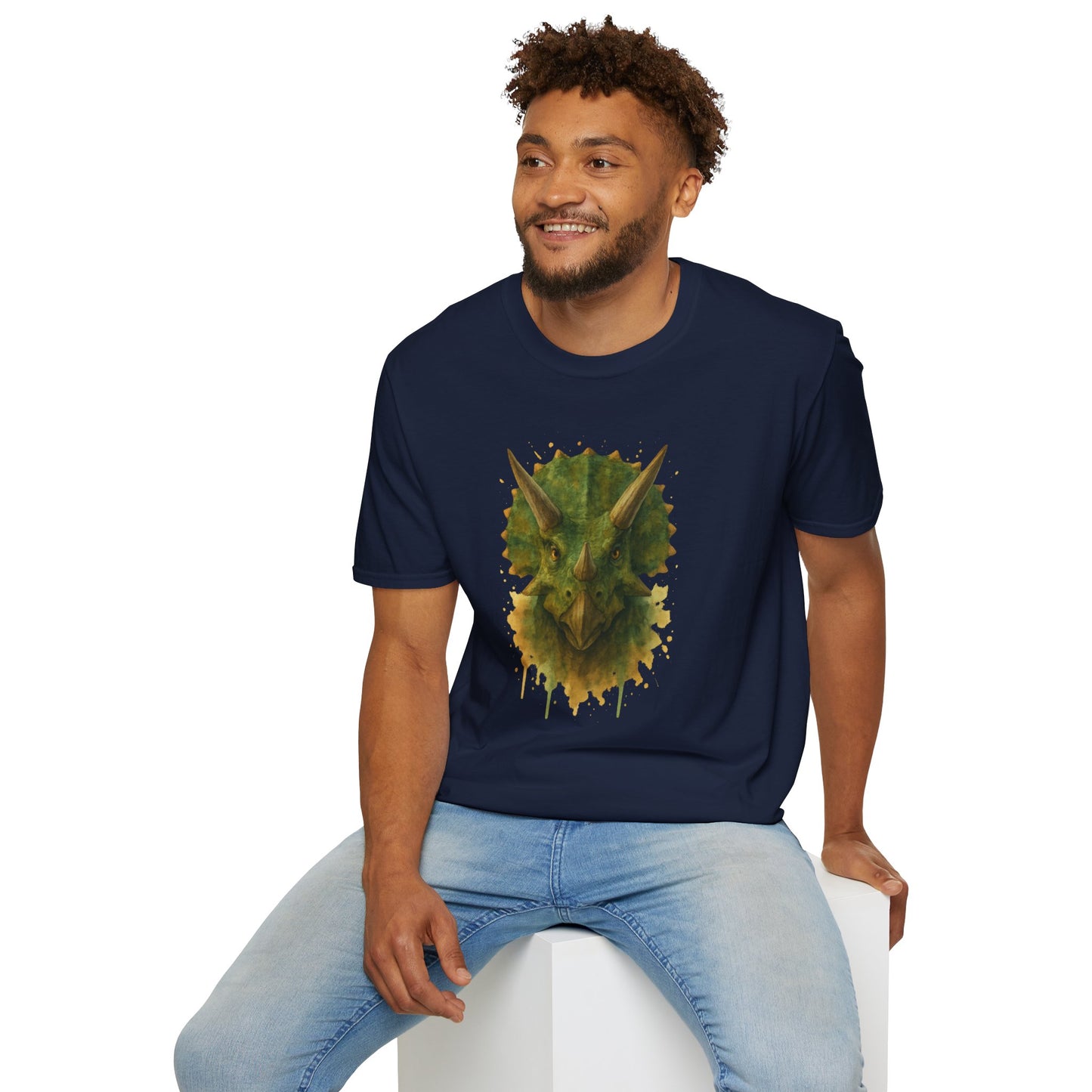 Watercolor Triceratops Dinosaur Shirt | Prehistoric Dino Tee for Women Men and Kids | Unique Gift, Nature Lover T-Shirt