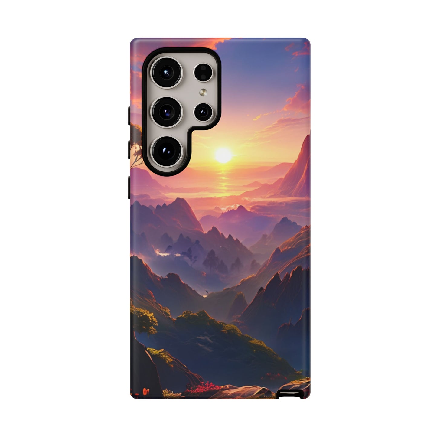 Samsung Tough Case Sunset Landscape Illustration