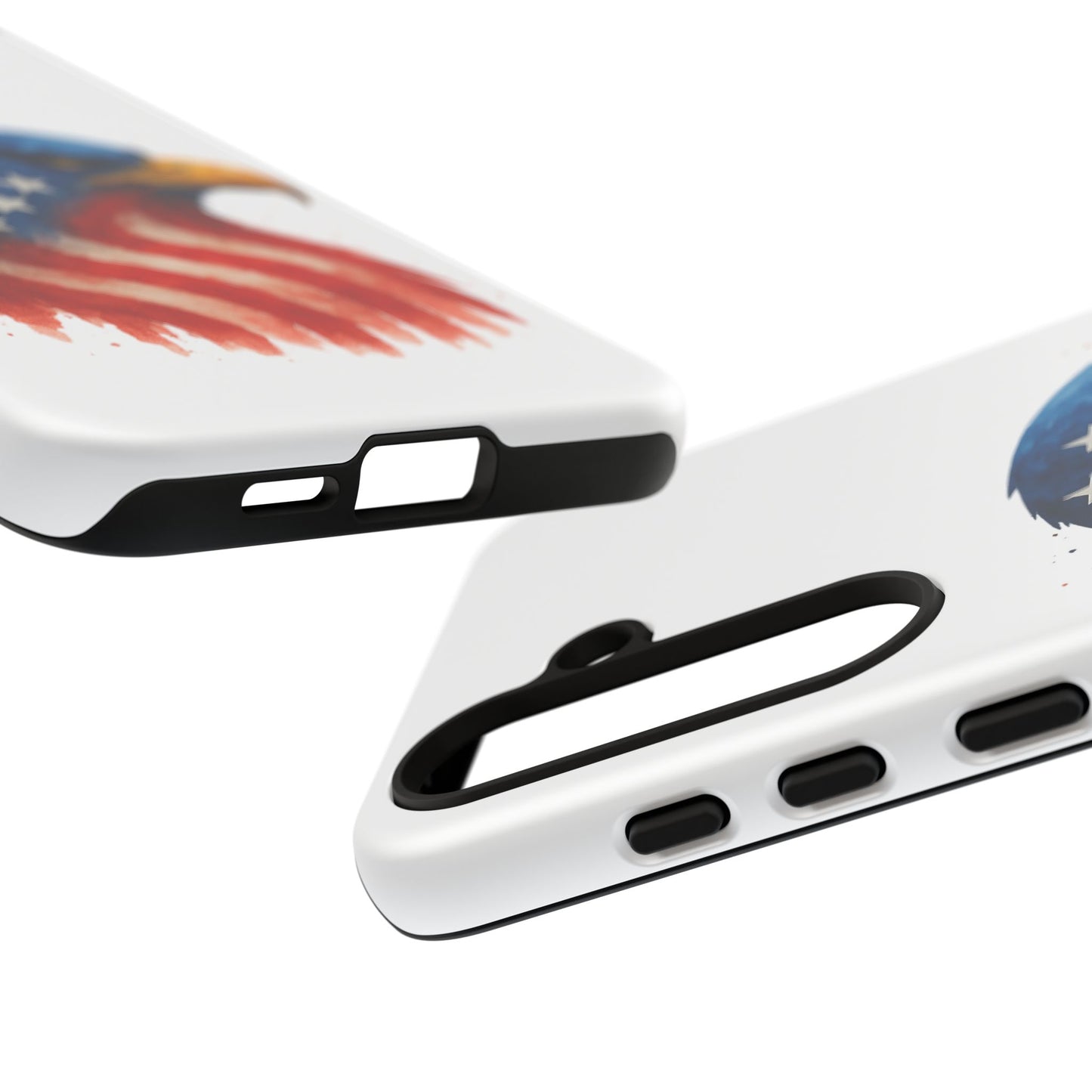 Patriotic Eagle Samsung Case - USA Flag Rugged Tough Cover, Dual-Layer Protection, Veteran and 4th of July Gift Galaxy Series