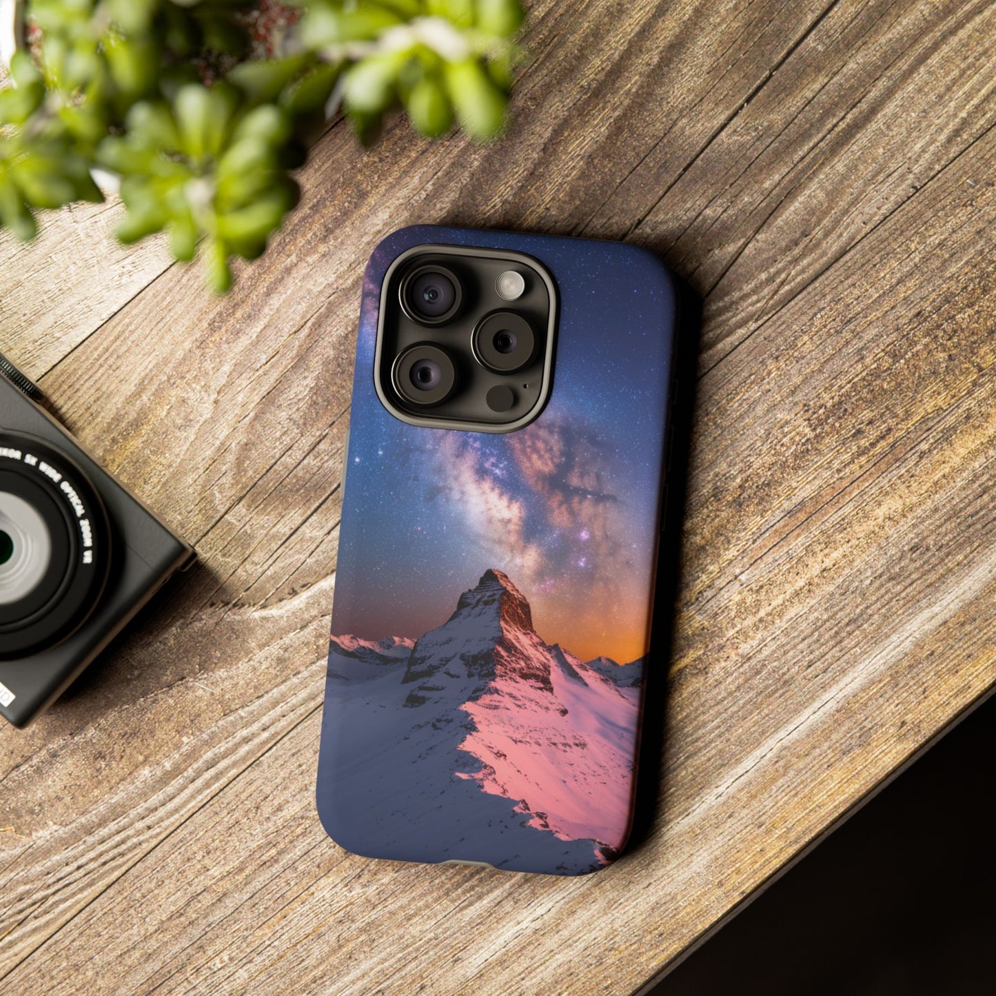 iPhone Case Mountain Top and Milky Way Nature Phone Case Unique Gift