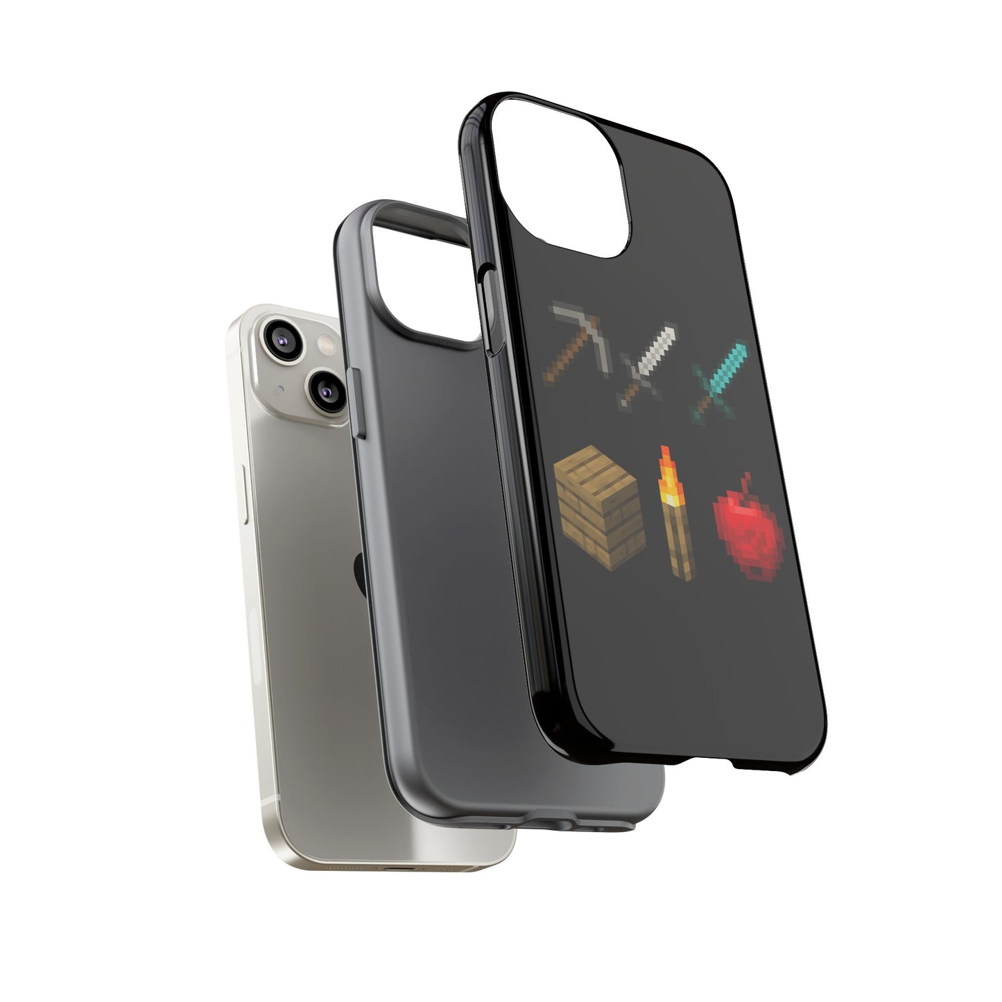 Pixel Art iPhone Case - Gaming-Inspired Tough Case for Gamers inspired by Minecraft Phone Case