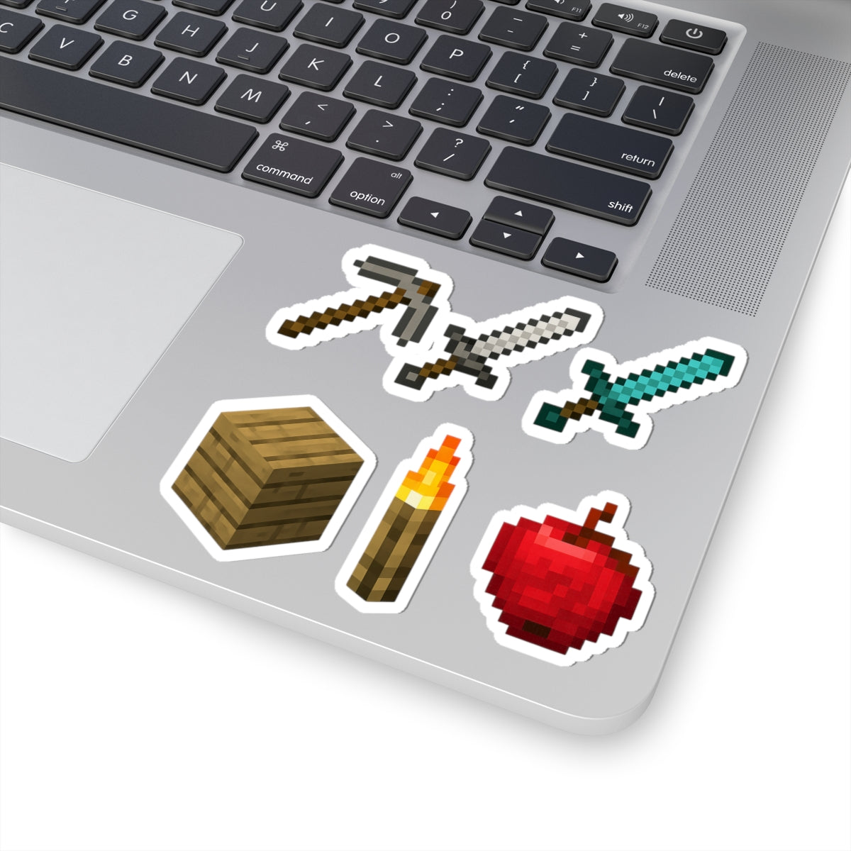 Pixel Art Stickers Minecraft Inspired Video Game Kiss-Cut Stickers