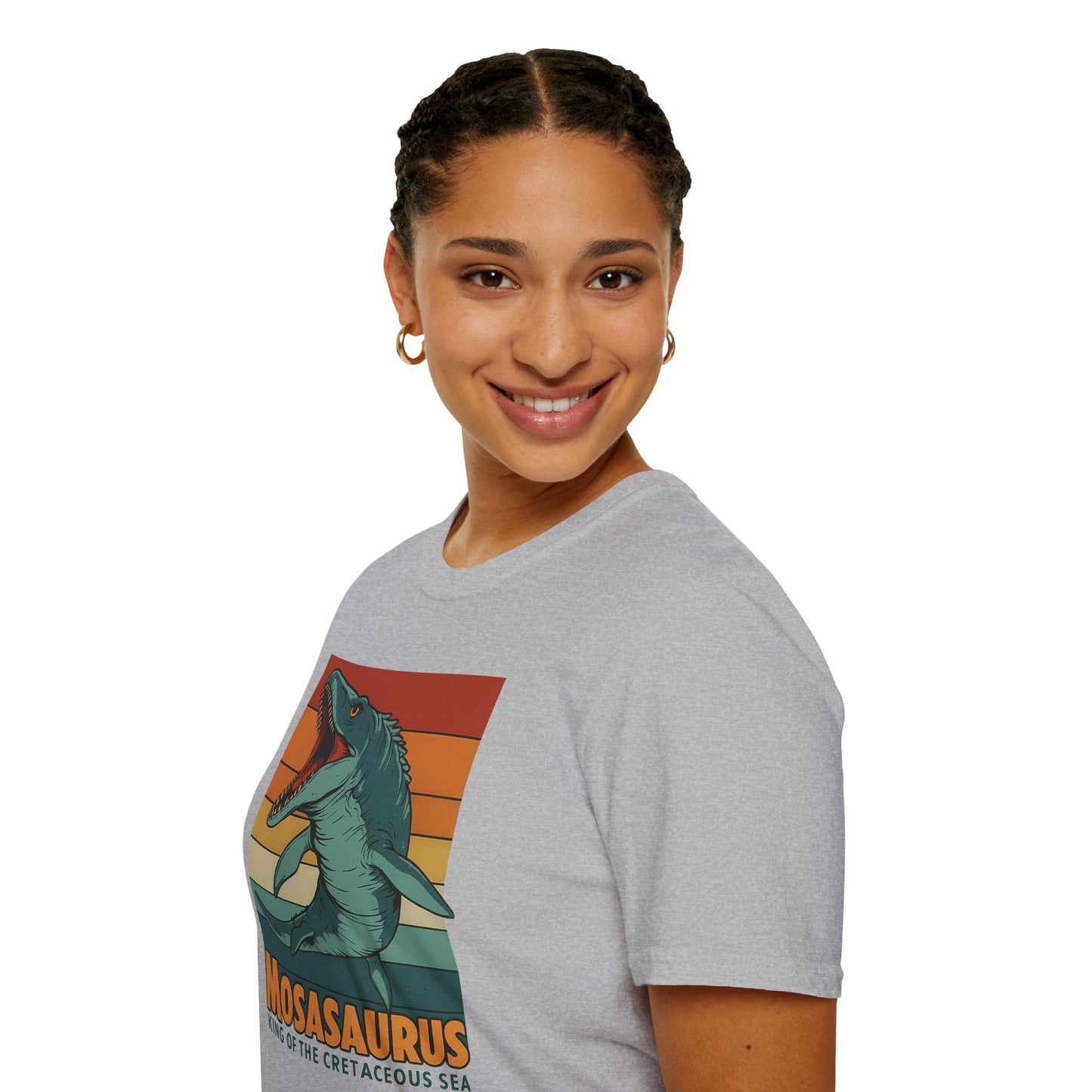 Retro Mosasaurus T-Shirt - Cretaceous Sea Monster Graphic Tee, Dinosaur Lover Gift, Paleontology Birthday, Soft Unisex Jurassic Cotton