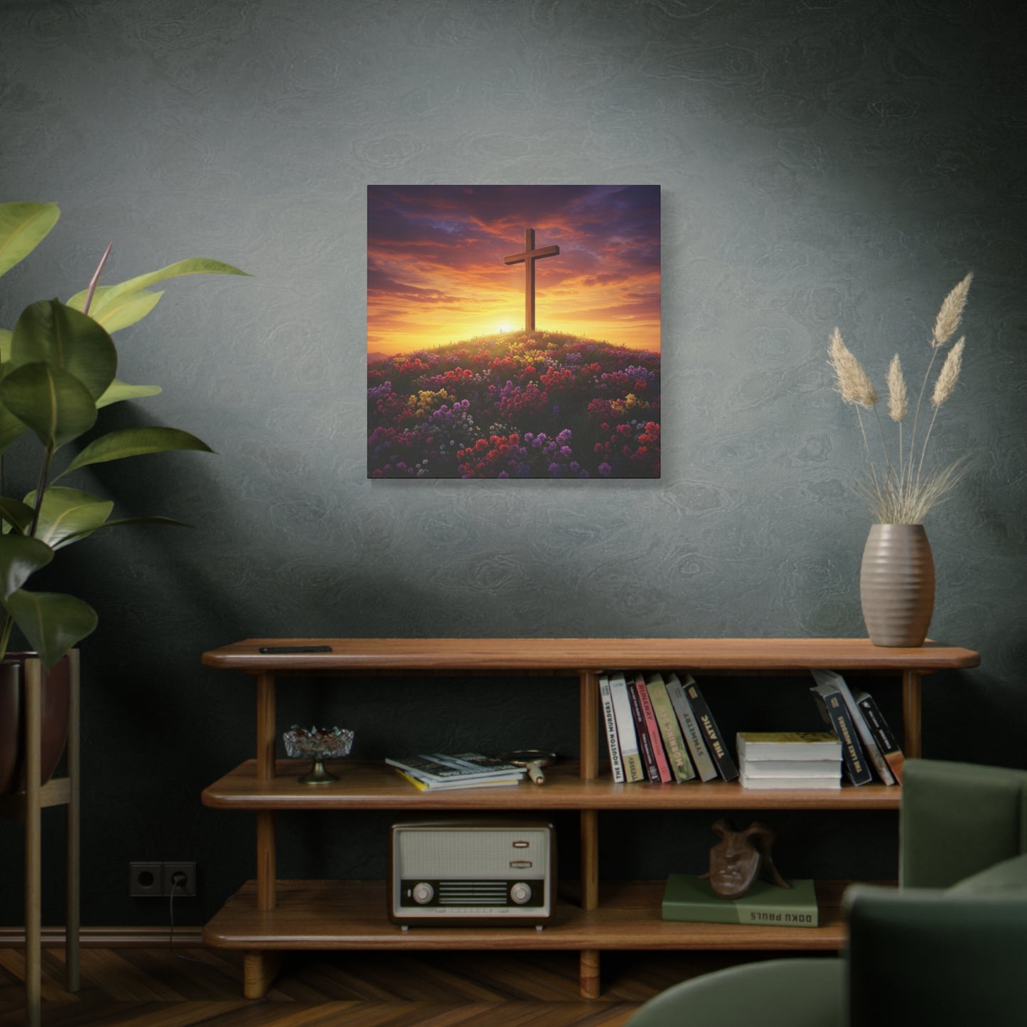 Canvas Cross Art Christian Canvas Cross Decor Religious Art Spiritual Painting Unique Decor Gift for Christian