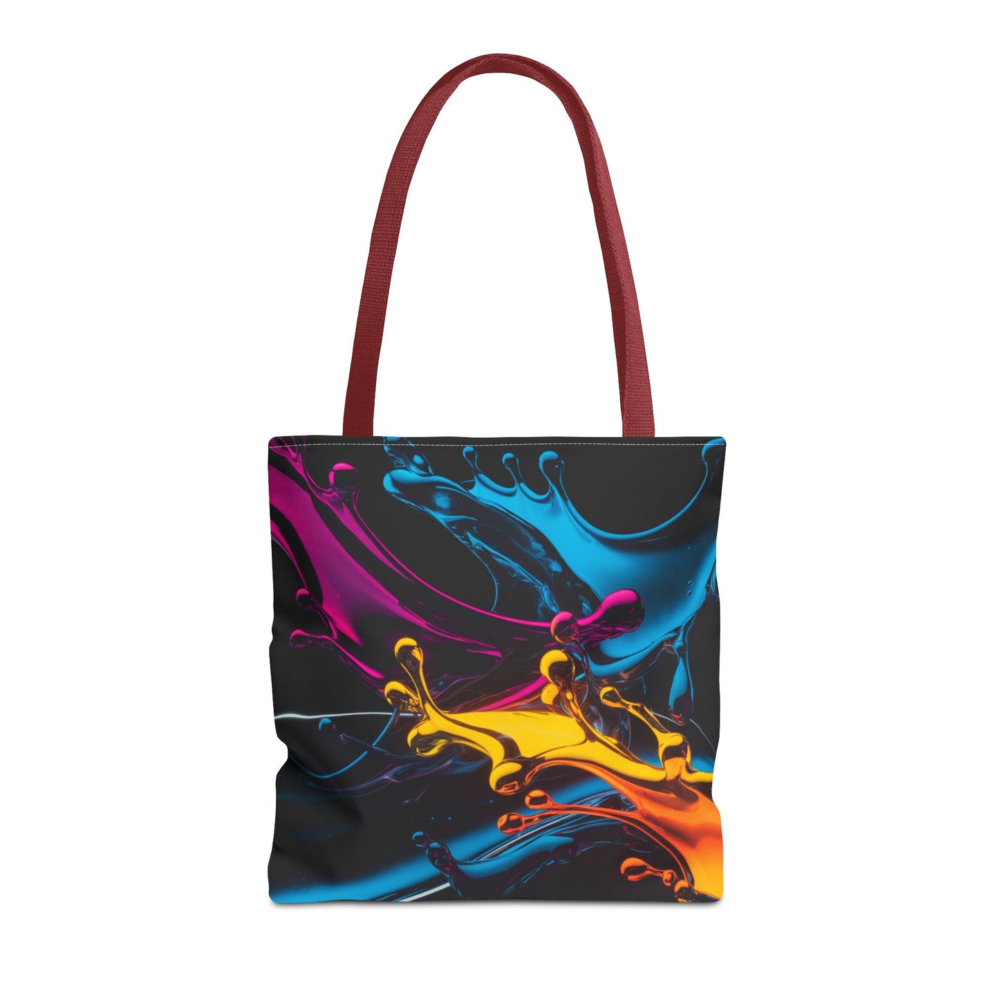 Abstract Neon Splash Tote Bag, Vibrant Colorful Art Bag, Reusable Shopping Bag, Modern Everyday Carryall, Bright Aesthetic Gift For Her