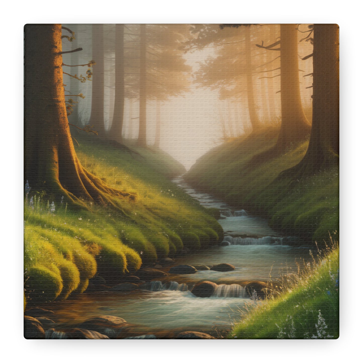 Forest Stream Canvas Art Nature Decor Modern Home Decoration Modern Art Nature Canvas