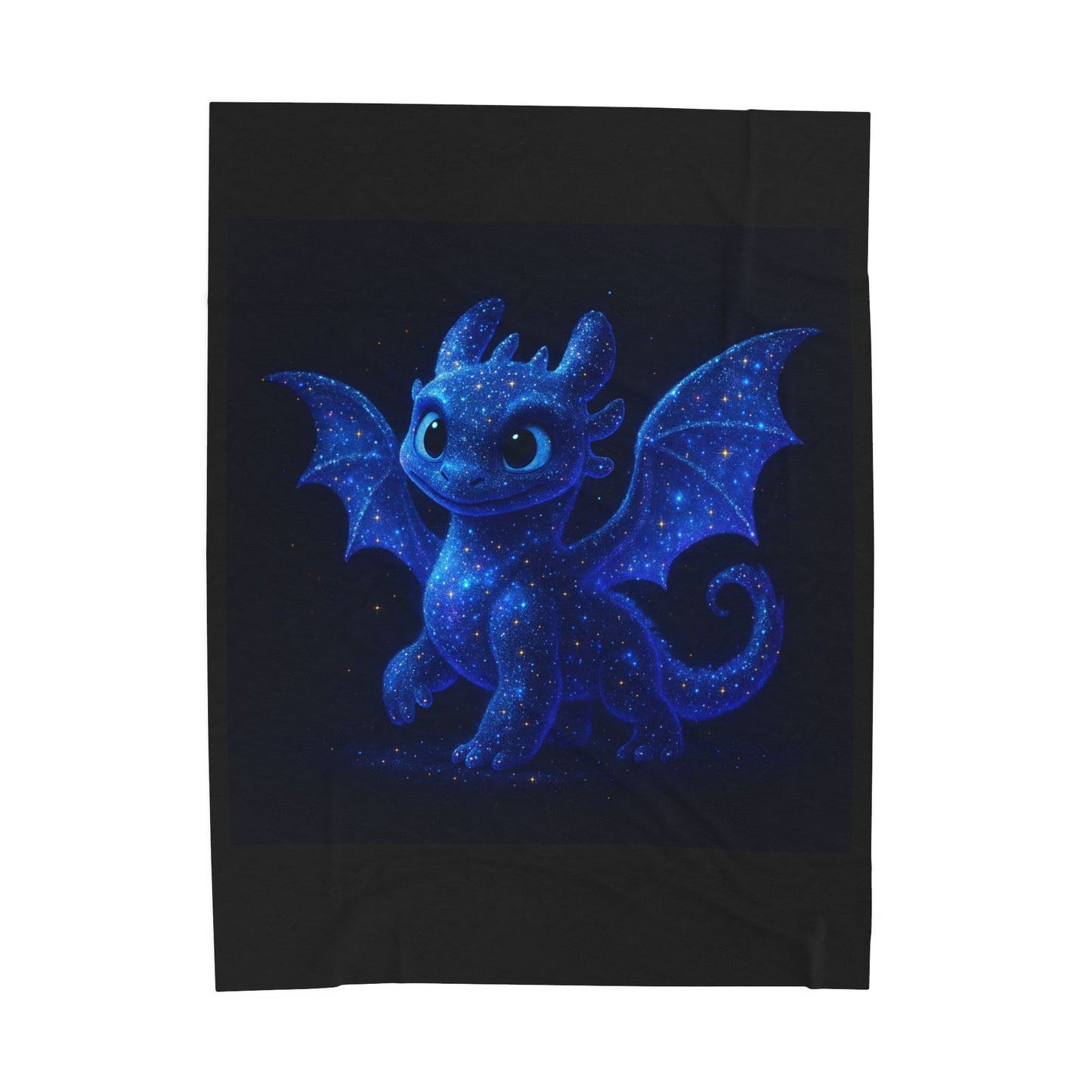 Galaxy Dragon Blanket - Cosmic Blue Fantasy Throw for Kids, Teens & Adults | Soft Plush Bed Decor | Dragon Lover Gift Idea
