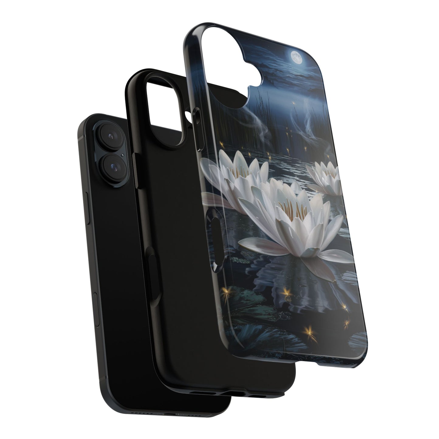 iPhone Case - Water Lilies Moonlight Design
