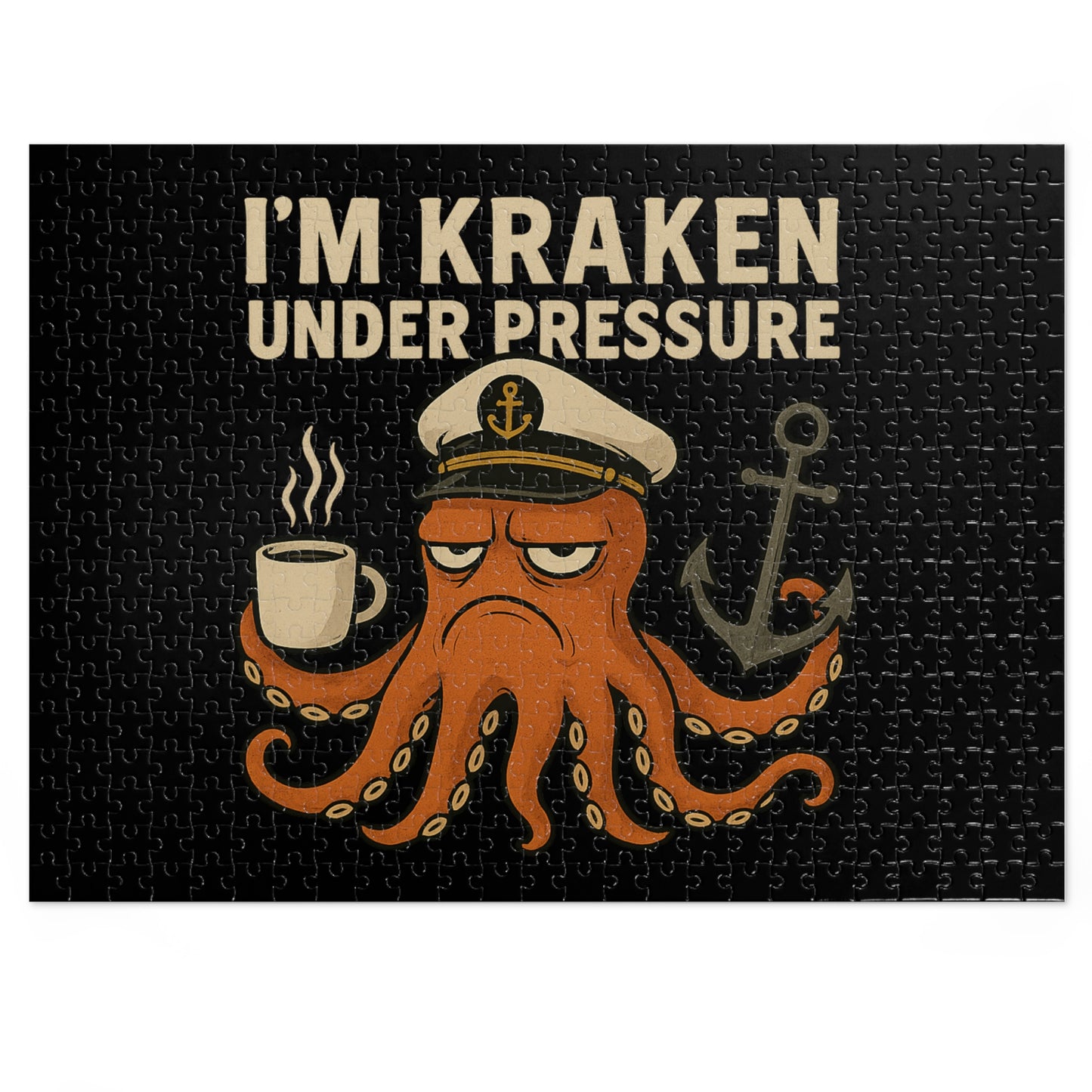 Jigsaw Puzzle - Stressed Octopus - I'm Kraken Under Pressure Nautical Puzzle Octopus Game Ocean Themed Jigsaw