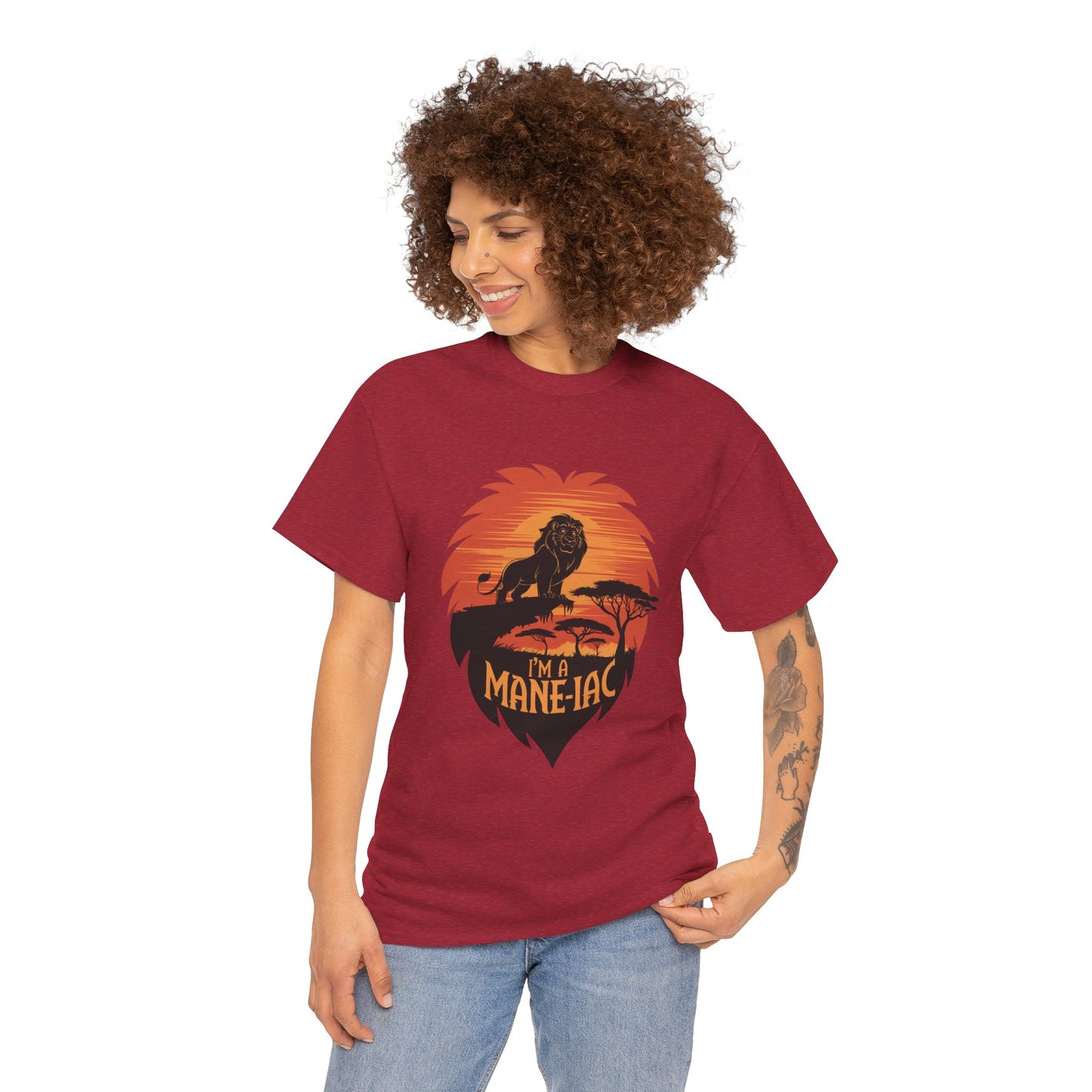 I’m a Mane-iac Lion Classic Fit Tee – Clean Stylized Animal Art, Funny Mane Pun, Everyday Quiet Luxury, Perfect for Smart Casual Looks