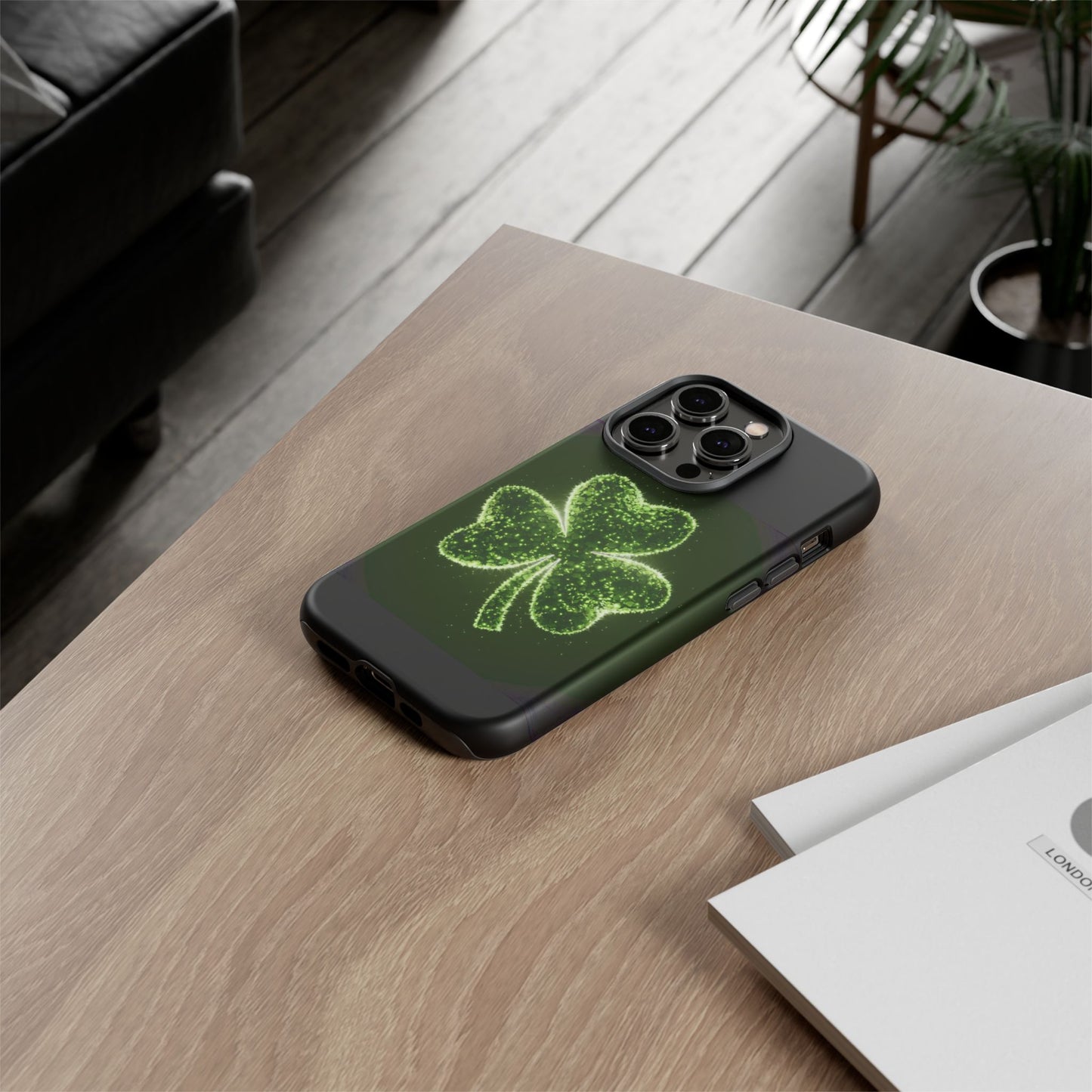 iPhone Tough Case - Shiny Shamrock Design