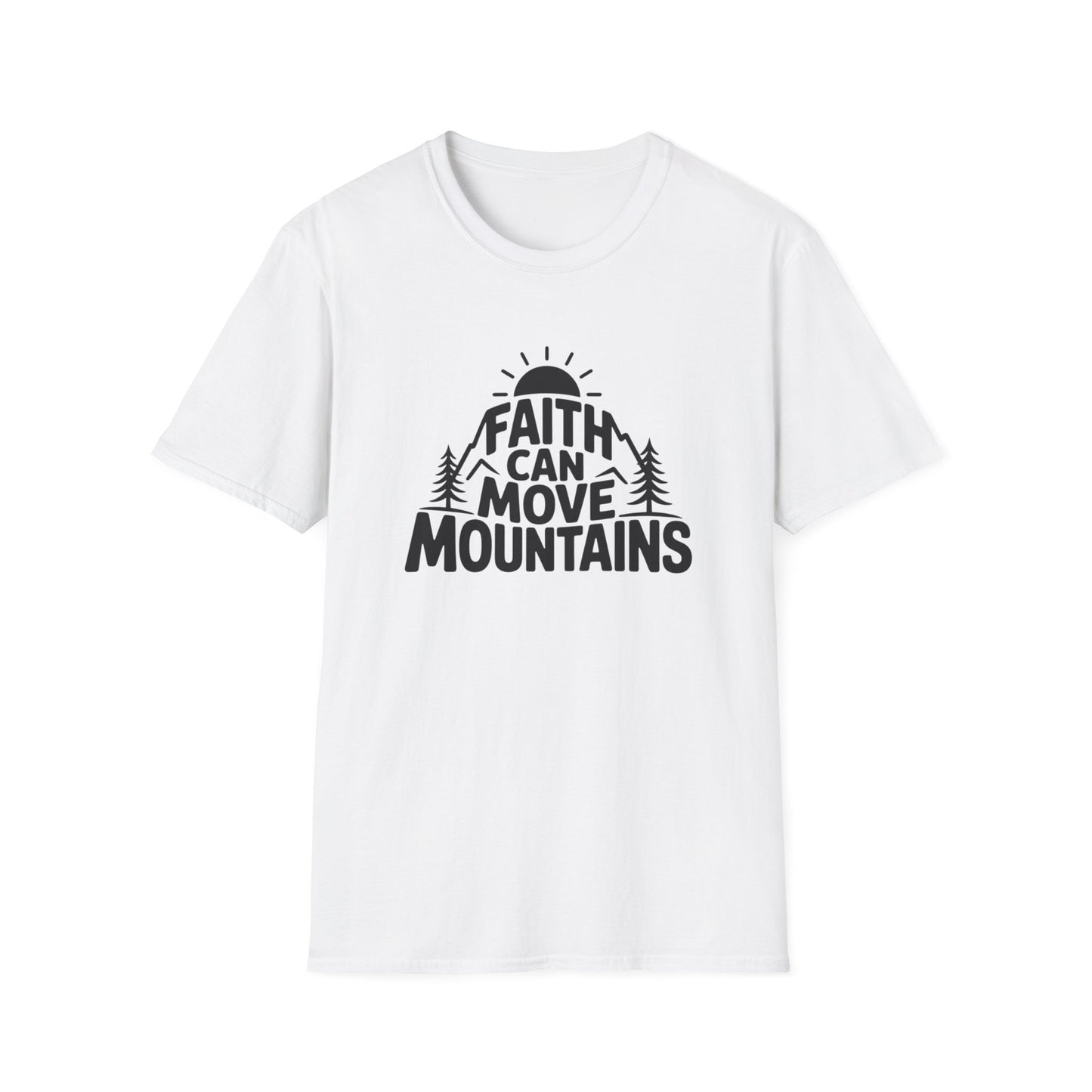 Faith Can Move Mountains T-Shirt | Christian Inspirational Mountain Tee | Boho Nature Faith Graphic Shirt | Gospel Verse Gift for Believers