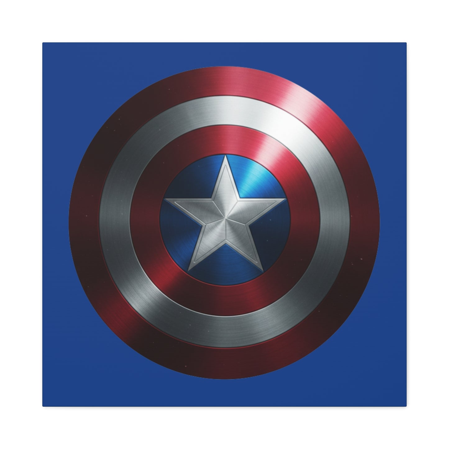 Superhero Shield Canvas Art - Stretched Matte Decor for Fans