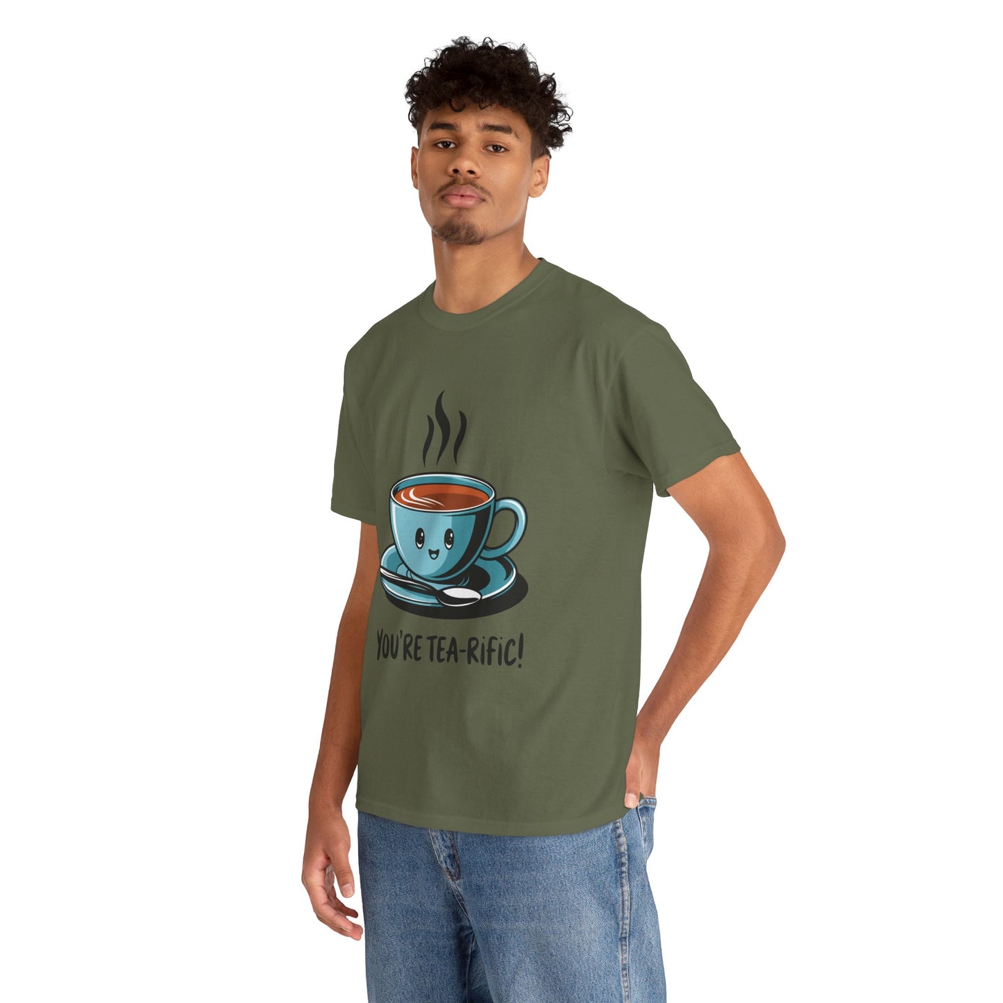 You’re Tea-Rific! Cute Tea Pun T-Shirt for Tea Lovers - Funny Gift, Kawaii Cup Graphic Tee - Unisex Soft Cotton Shirt