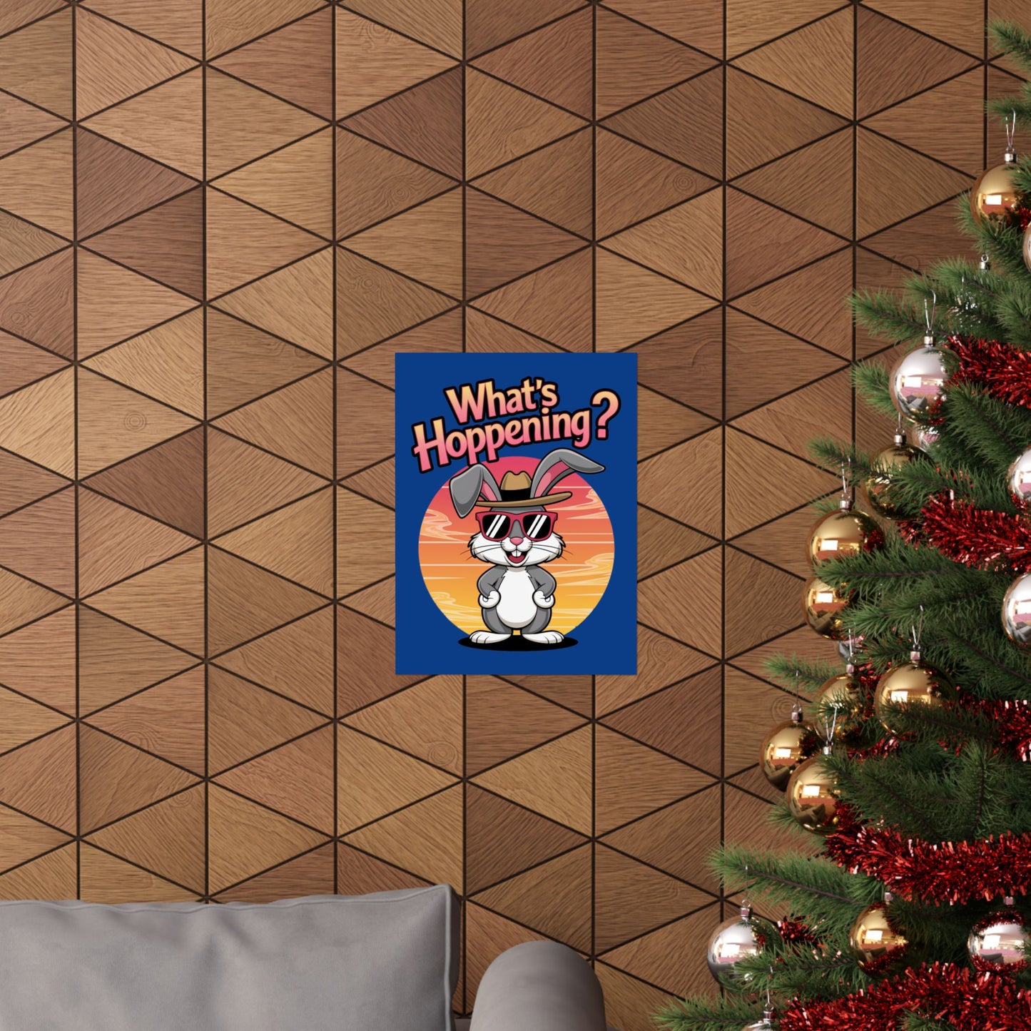 Vertical Poster - Cool Bunny 'What's Hoppening'
