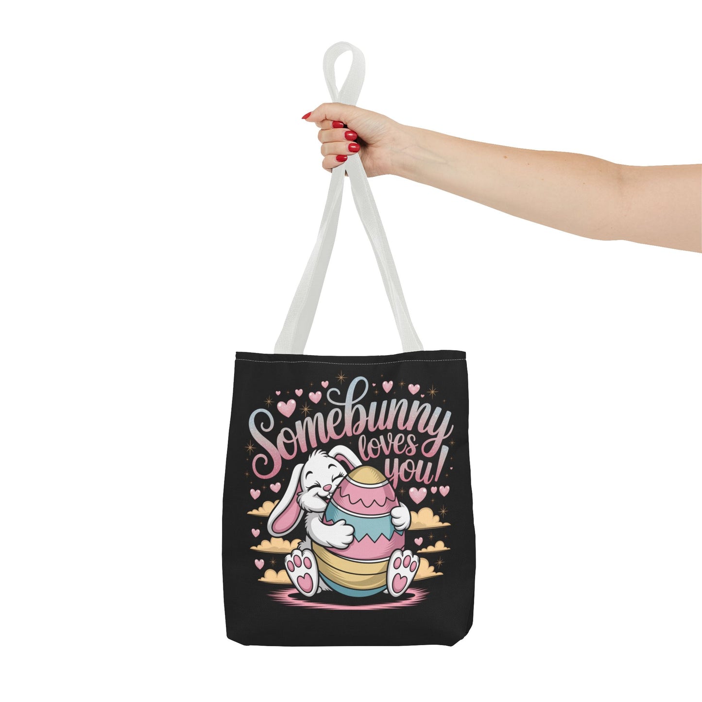 Easter Bunny Tote Bag Somebunny Loves You Easter Bag Bunny