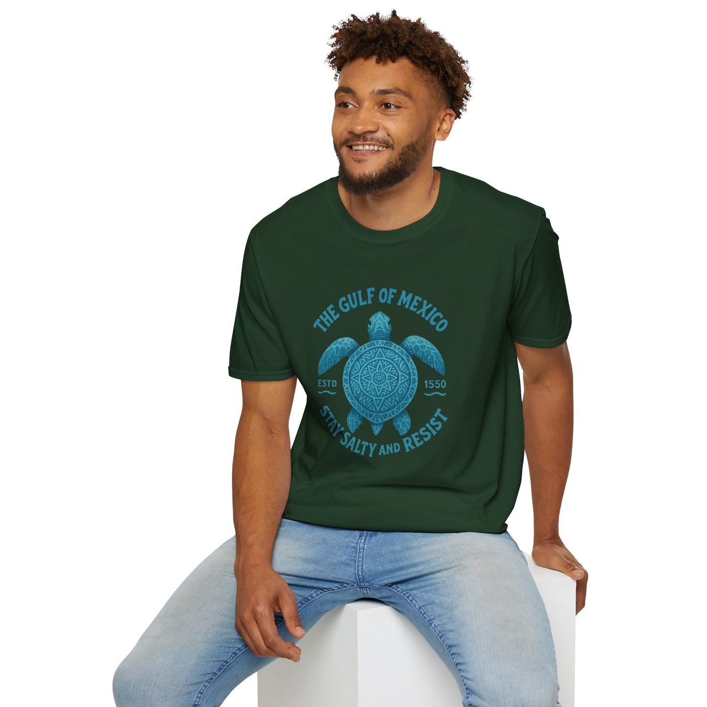 Gulf of Mexico Watercolor Sea Turtle T-Shirt - Ocean Wildlife Tee - Nature Lover Gift - Summer Beach Top - Coastal Art Graphic Tee