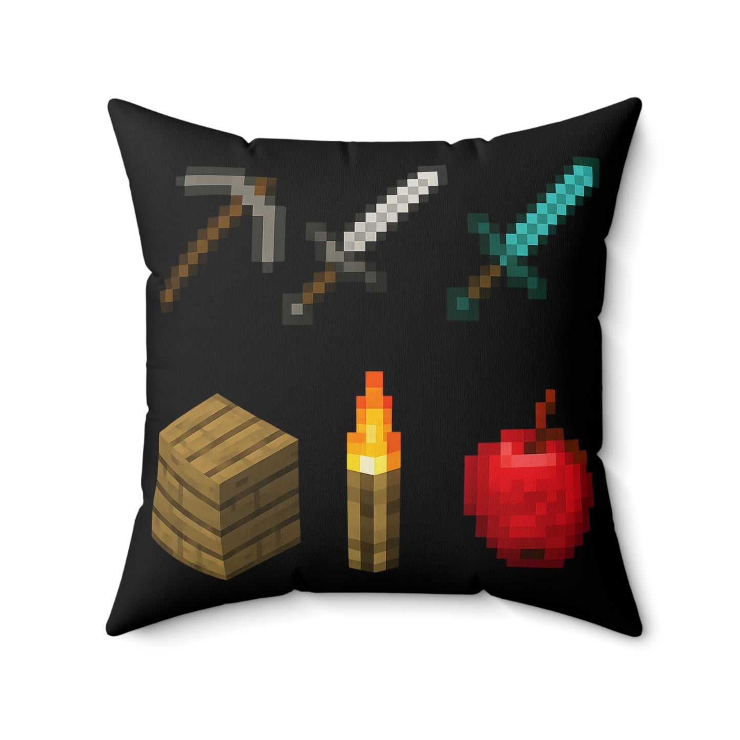Minecraft Inspired Square Pillow Cozy Gaming Decor Gaming Pillow Modern Decor Geeky Pillow
