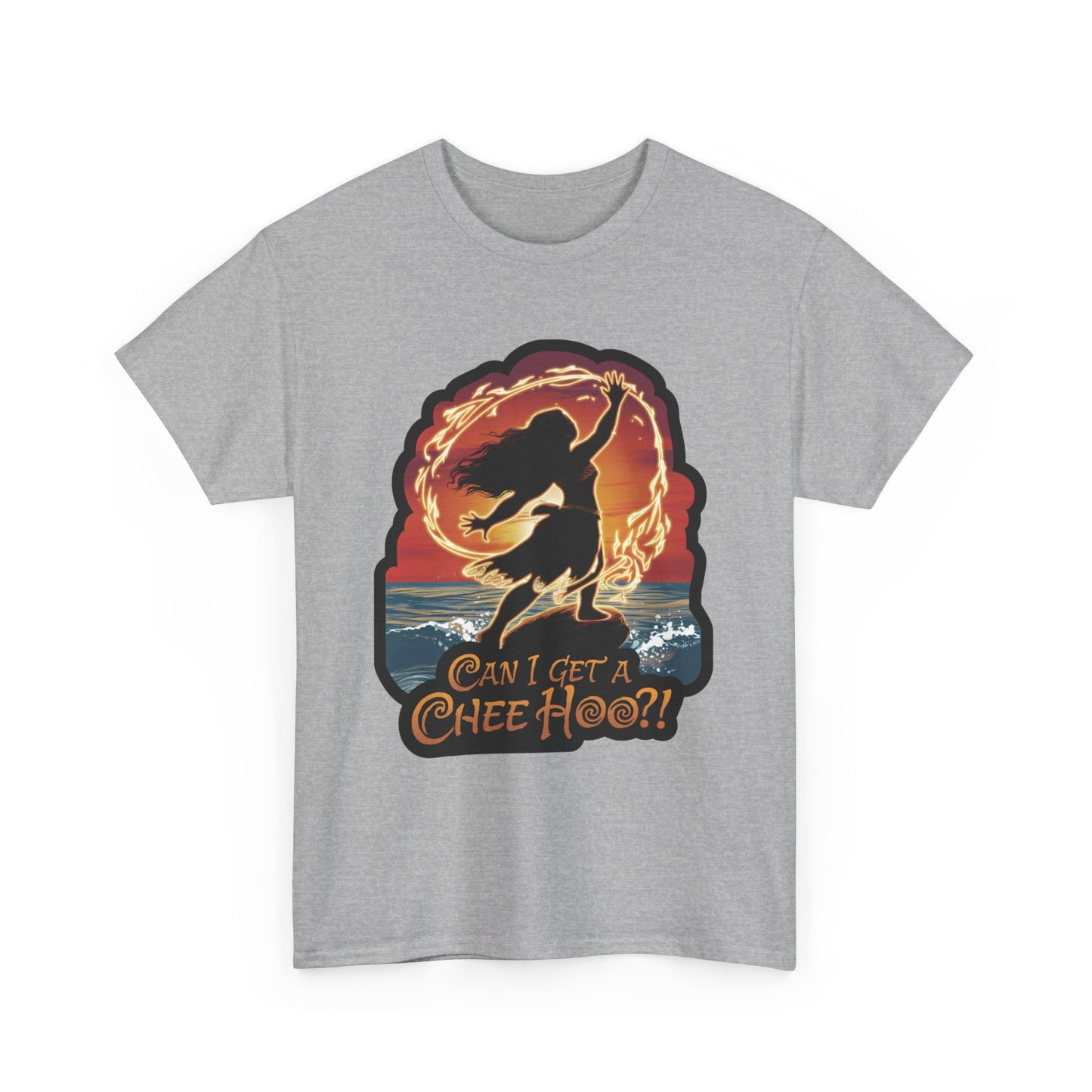 Can I Get a Chee Hoo Shirt – Hawaiian Island Vibes Tee – Hula Dancer Sunset Graphic T-Shirt – Polynesian Luau Party Unisex Top