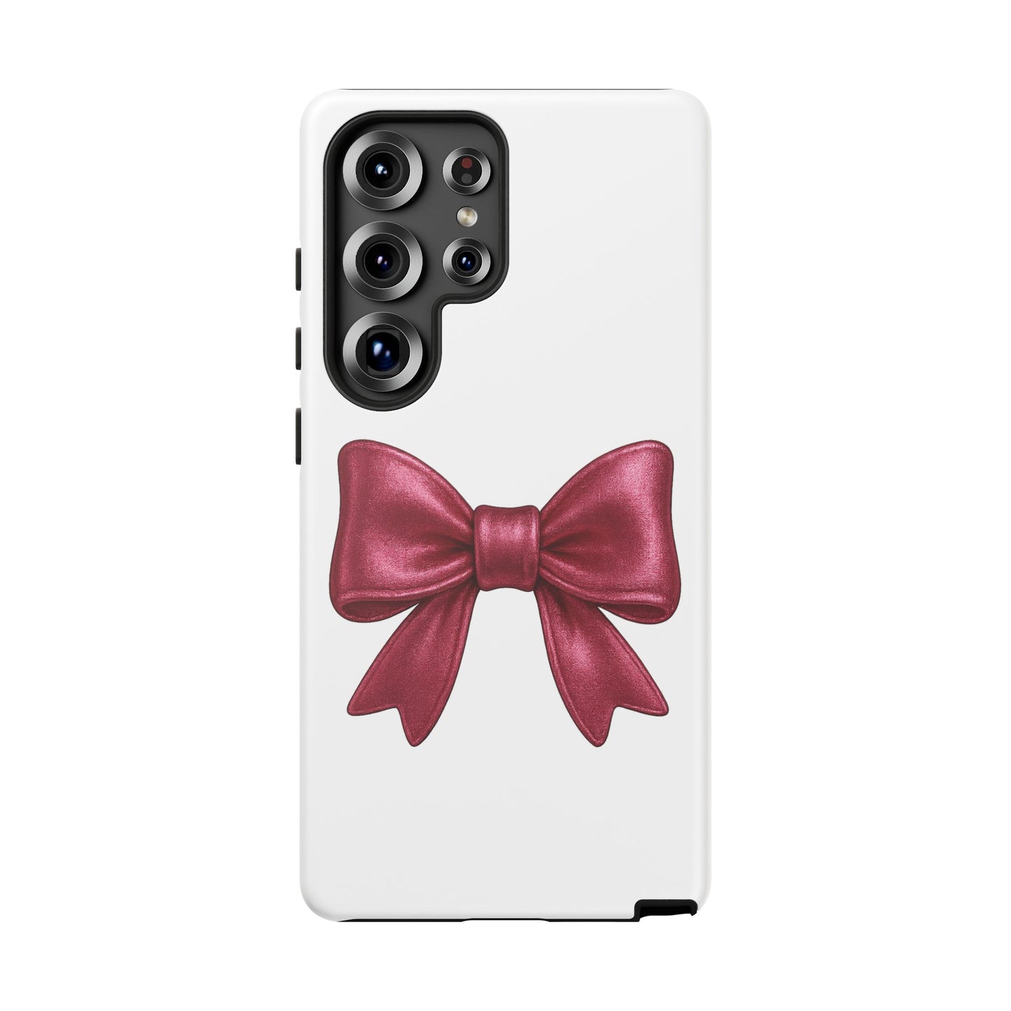 Pink Bow Samsung Case – Cute Girly Phone Cover – Glossy Ribbon Case for Samsung Galaxy – Aesthetic Phone Accessory – Gift for Her