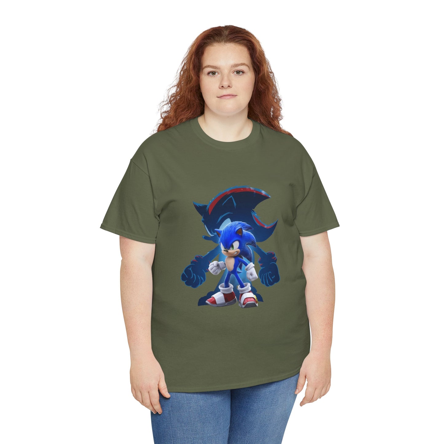Blue Speed Hero Graphic Tee | Retro Gaming Legend T-Shirt | Fan Inspired Gamer Apparel | Cool Vintage Style Unisex Shirt for Adults & Teens