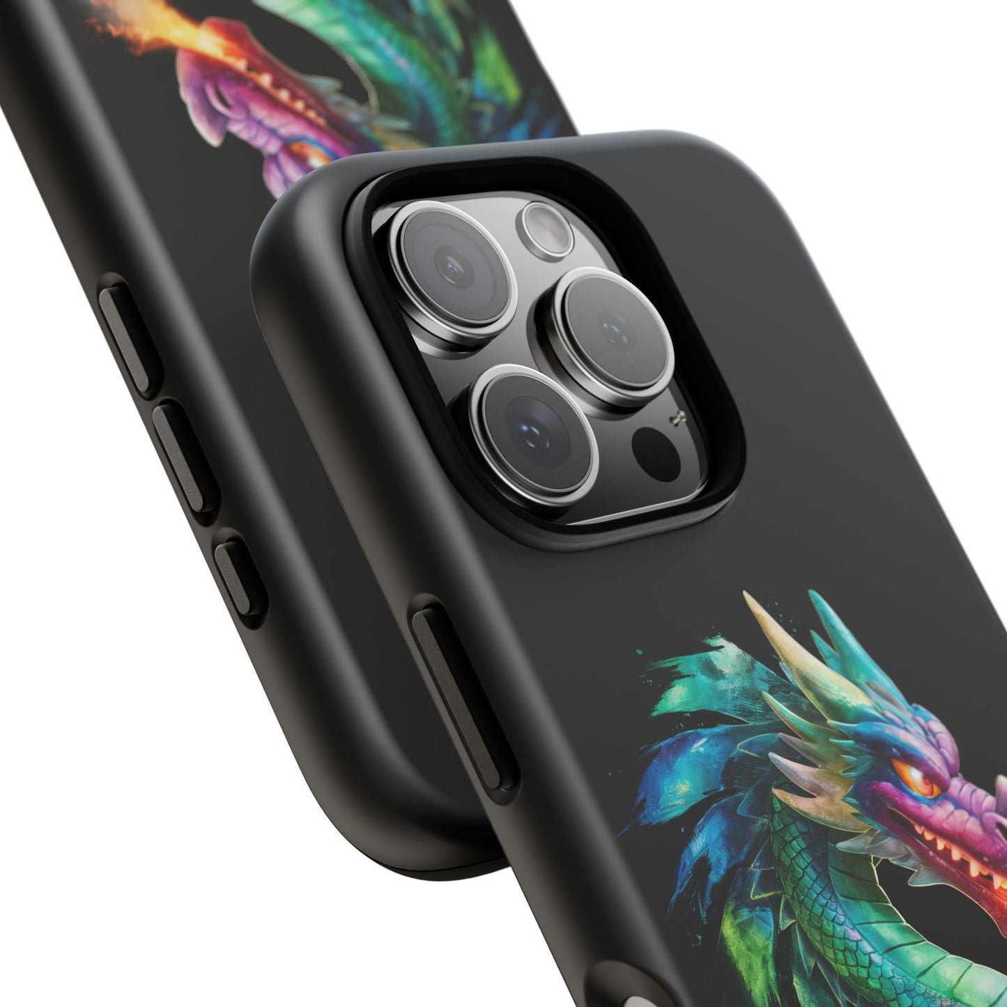 Dragon iPhone Case - Fantasy Fire-Breathing Art Protective Cover - Bookish Dark Academia Aesthetic Gift for Teens and Adults
